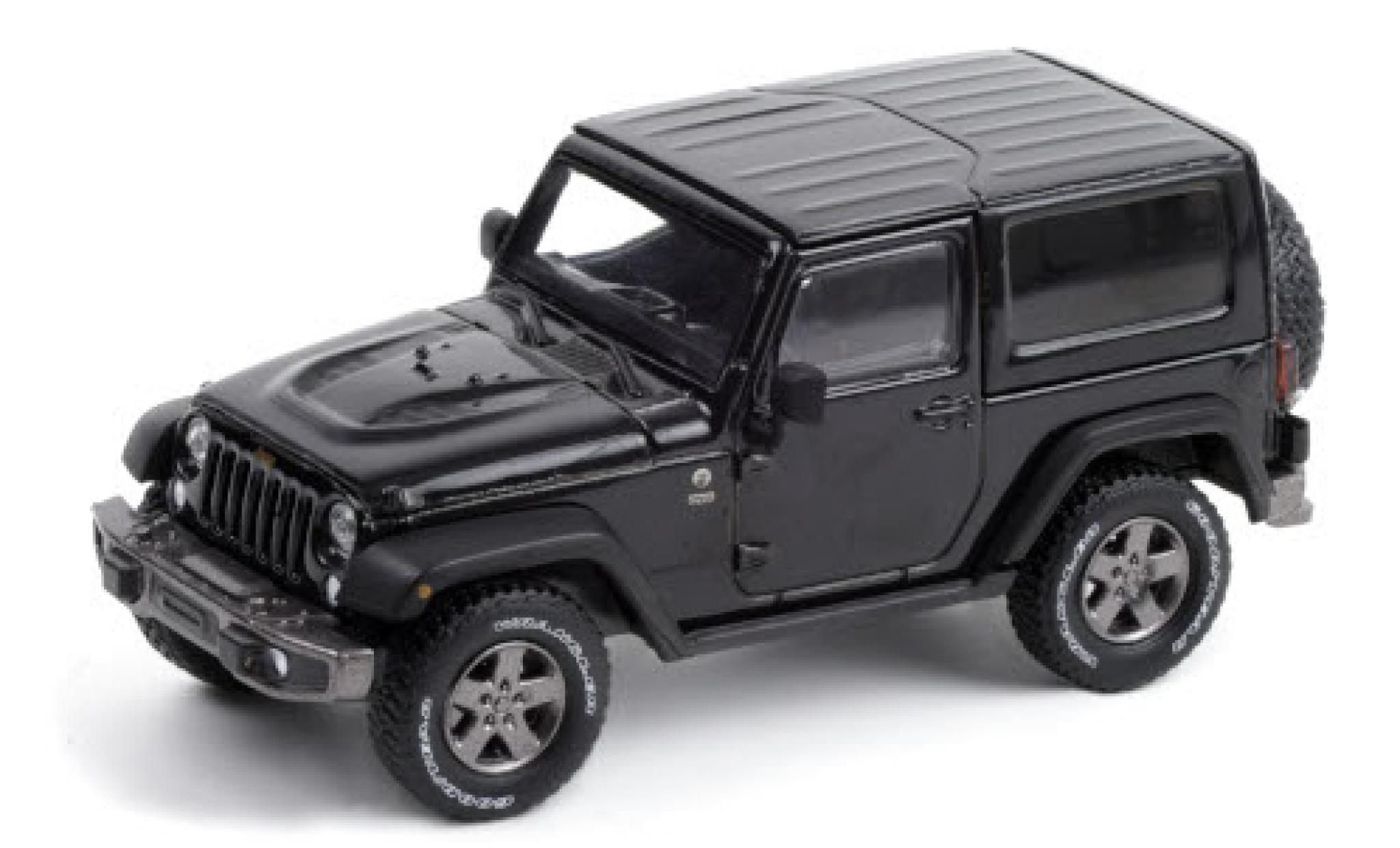 Jeep Wrangler 1/43 Greenlight 75th Anniversary Edition zwart 2016 Dach abnehmbar modelauto