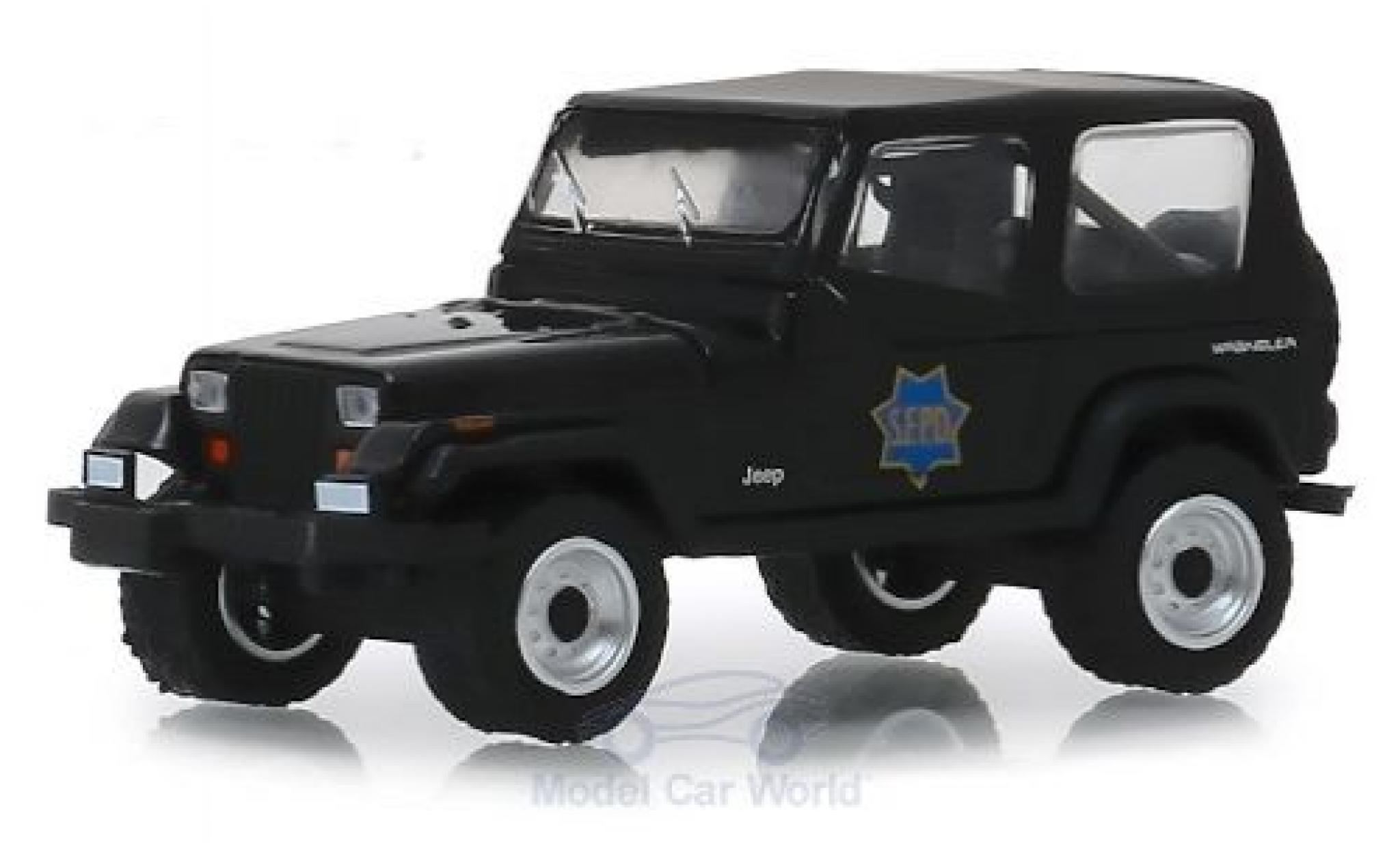 Jeep Wrangler 1/64 Greenlight YJ S.F.P.D. - San Francisco Politie Department 1994 modelauto