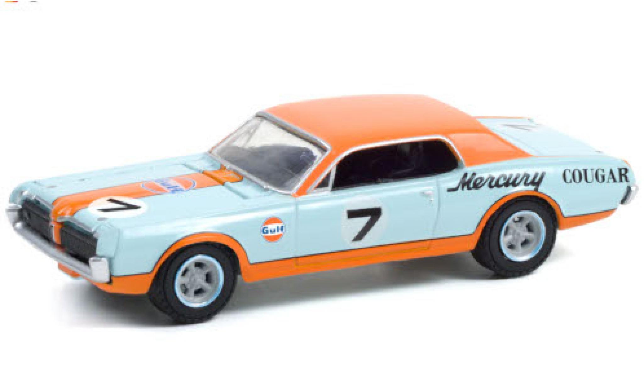 Mercury Cougar 1/64 Greenlight XR7 Trans Am Racer No.7 Gulf 1967 modelauto