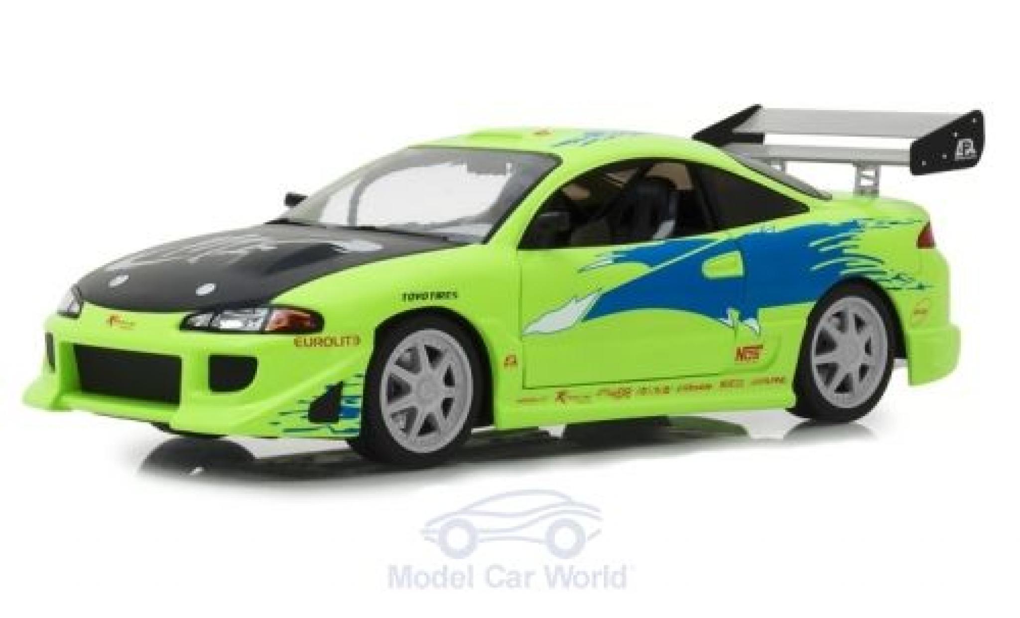 Mitsubishi Eclipse 1/18 Greenlight groen/Dekor Fast & Furious 1995 modelauto