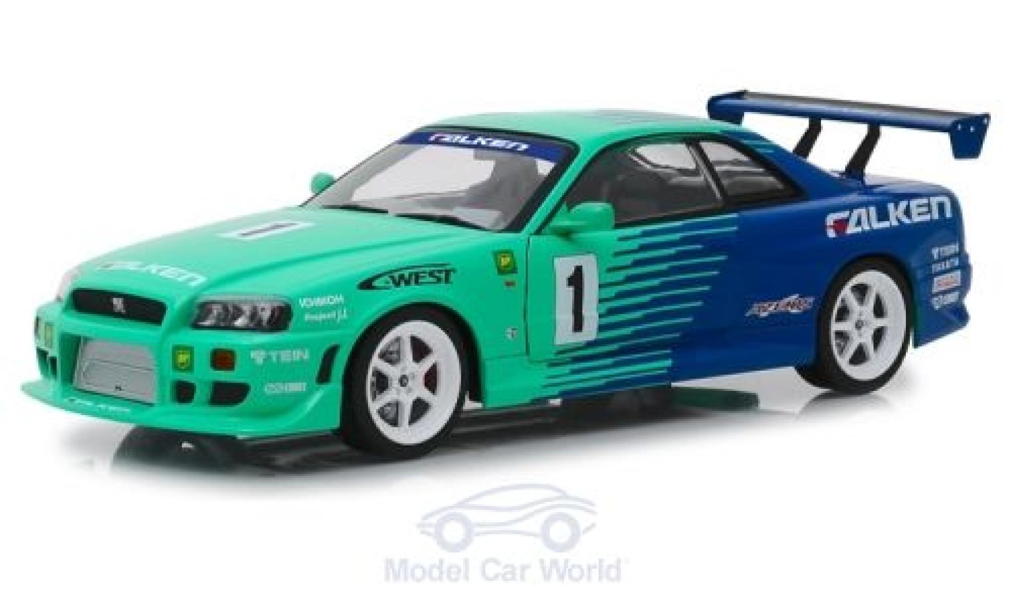 Nissan Skyline 1/18 Greenlight GT-R (BNR34) RHD Falken Tires 1999 modelauto