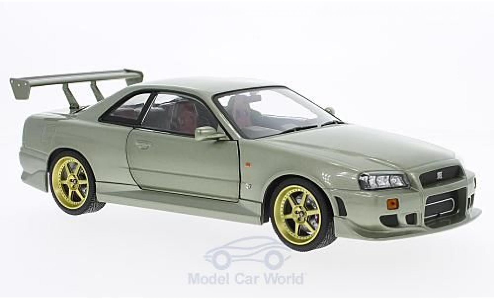 Nissan Skyline 1/18 Greenlight GT-R34 metallic groen RHD 1999 modelauto