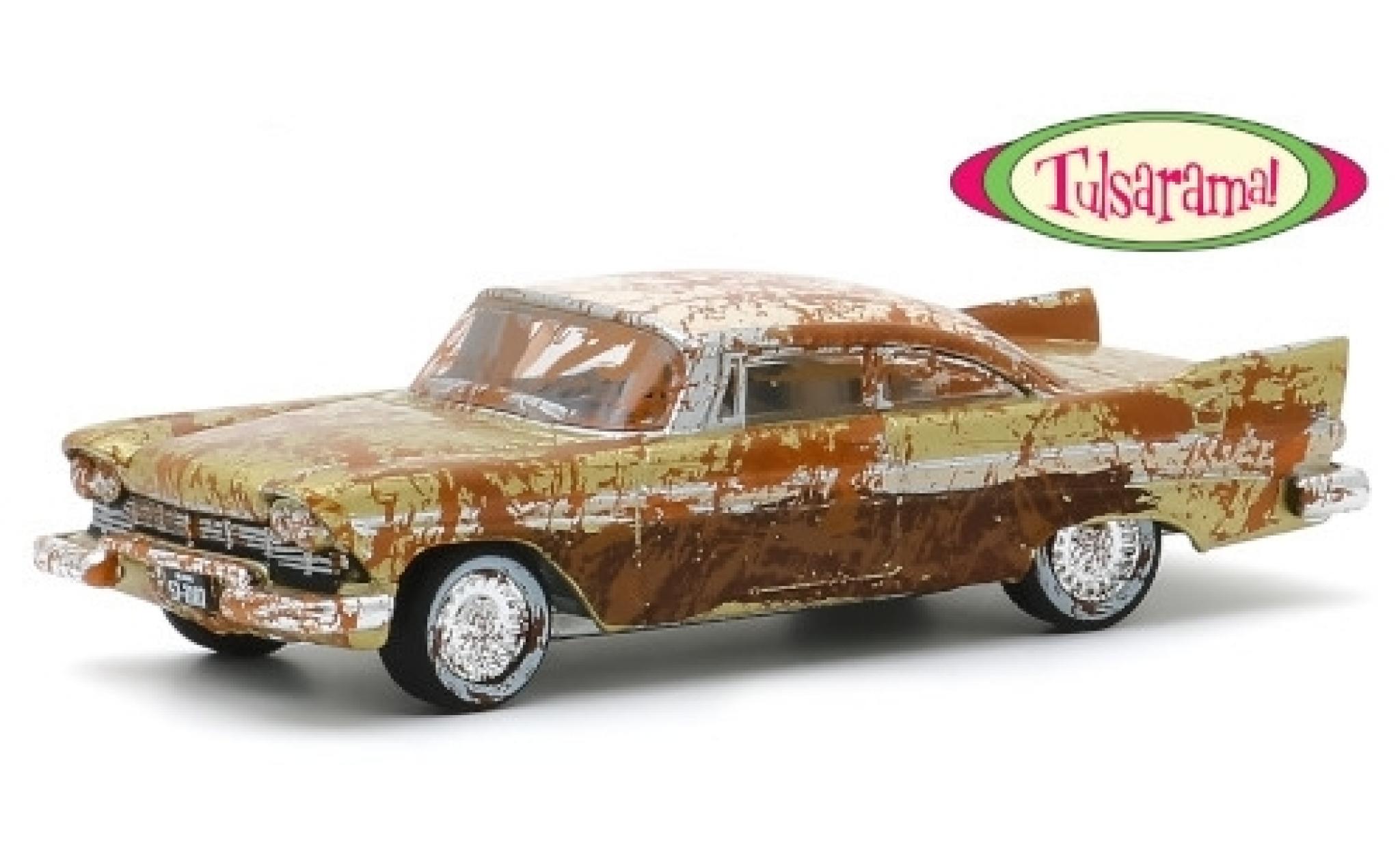 Plymouth Belvedere 1/64 Greenlight metallic beige/beige 1957 Tulsarama unrestauriertes v&eacute;hicule de 2007 modelauto