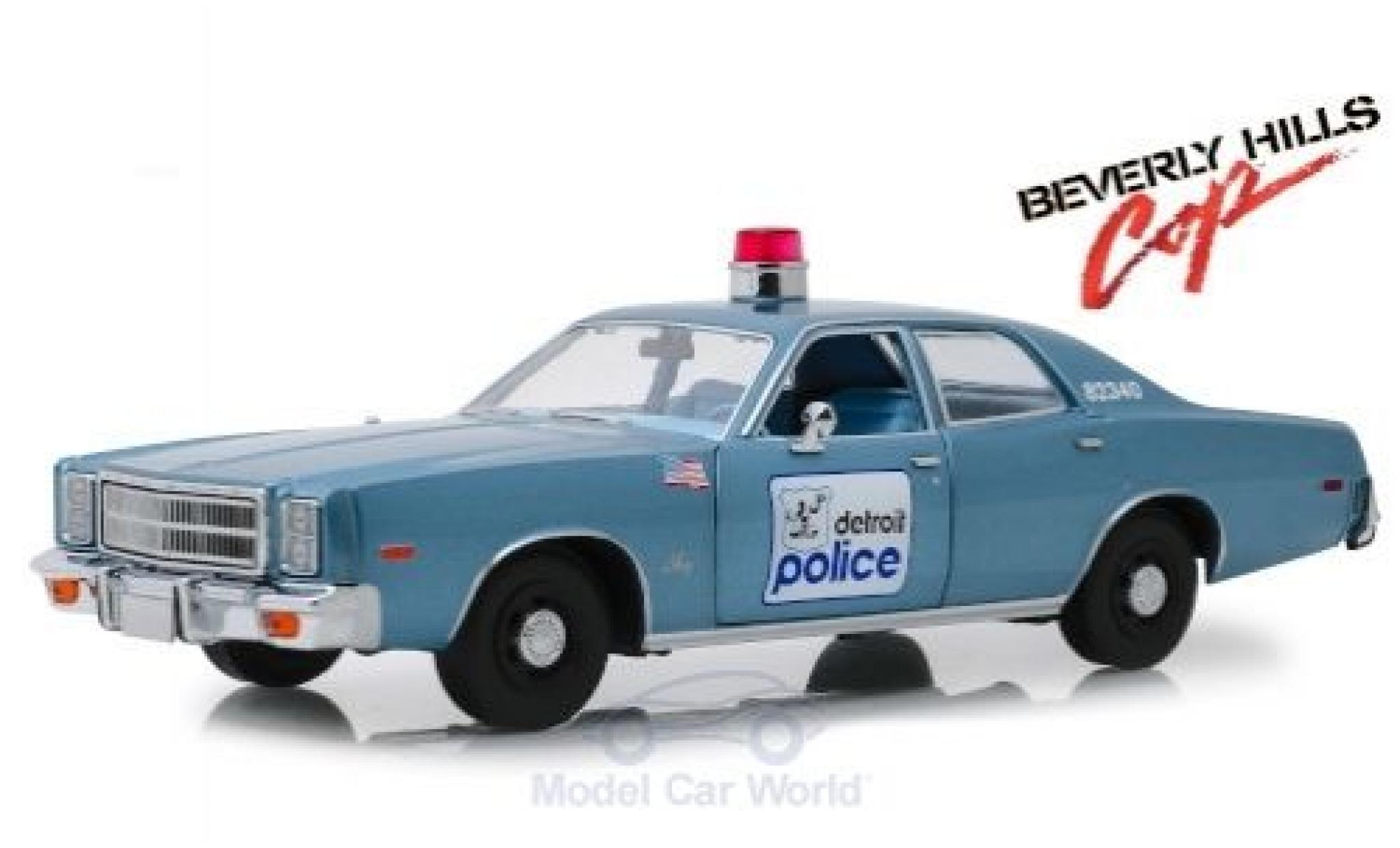 Plymouth Fury 1/18 Greenlight Detroit Politie Department 1977 Beverly Hills Cop modelauto