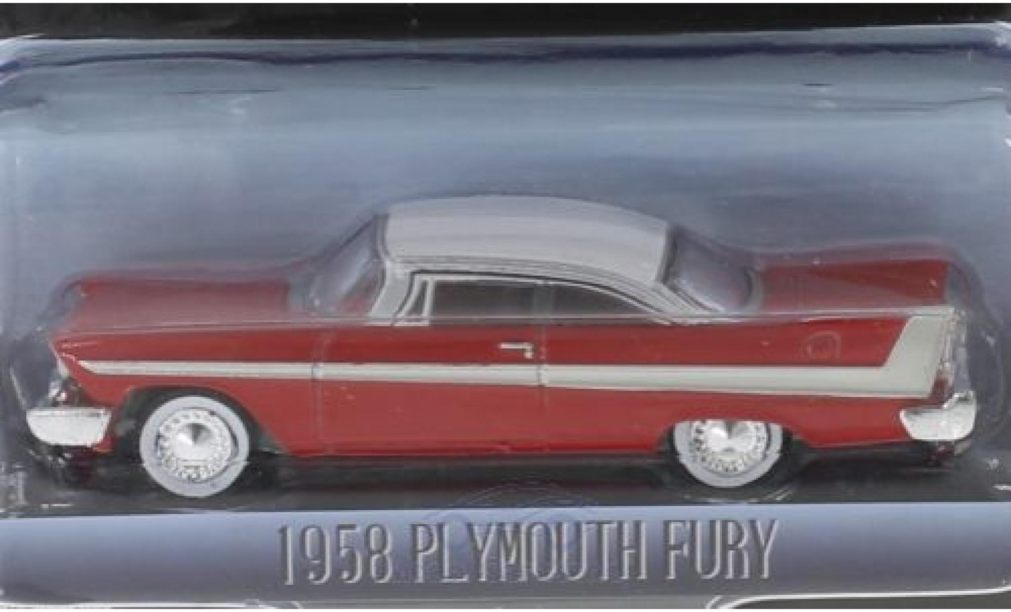 Plymouth Fury 1/43 Greenlight rood/wit Christine 1958 modelauto