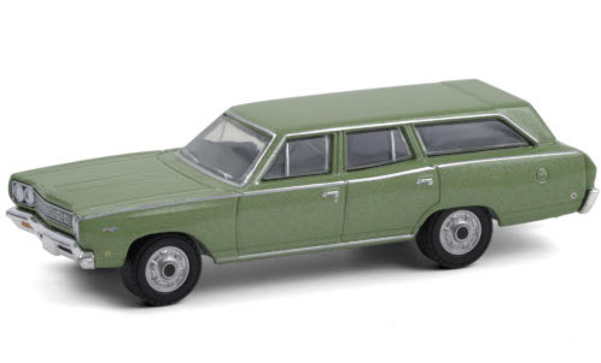 Plymouth Satellite 1/64 Greenlight Station Wagon metallic groen 1968 modelauto