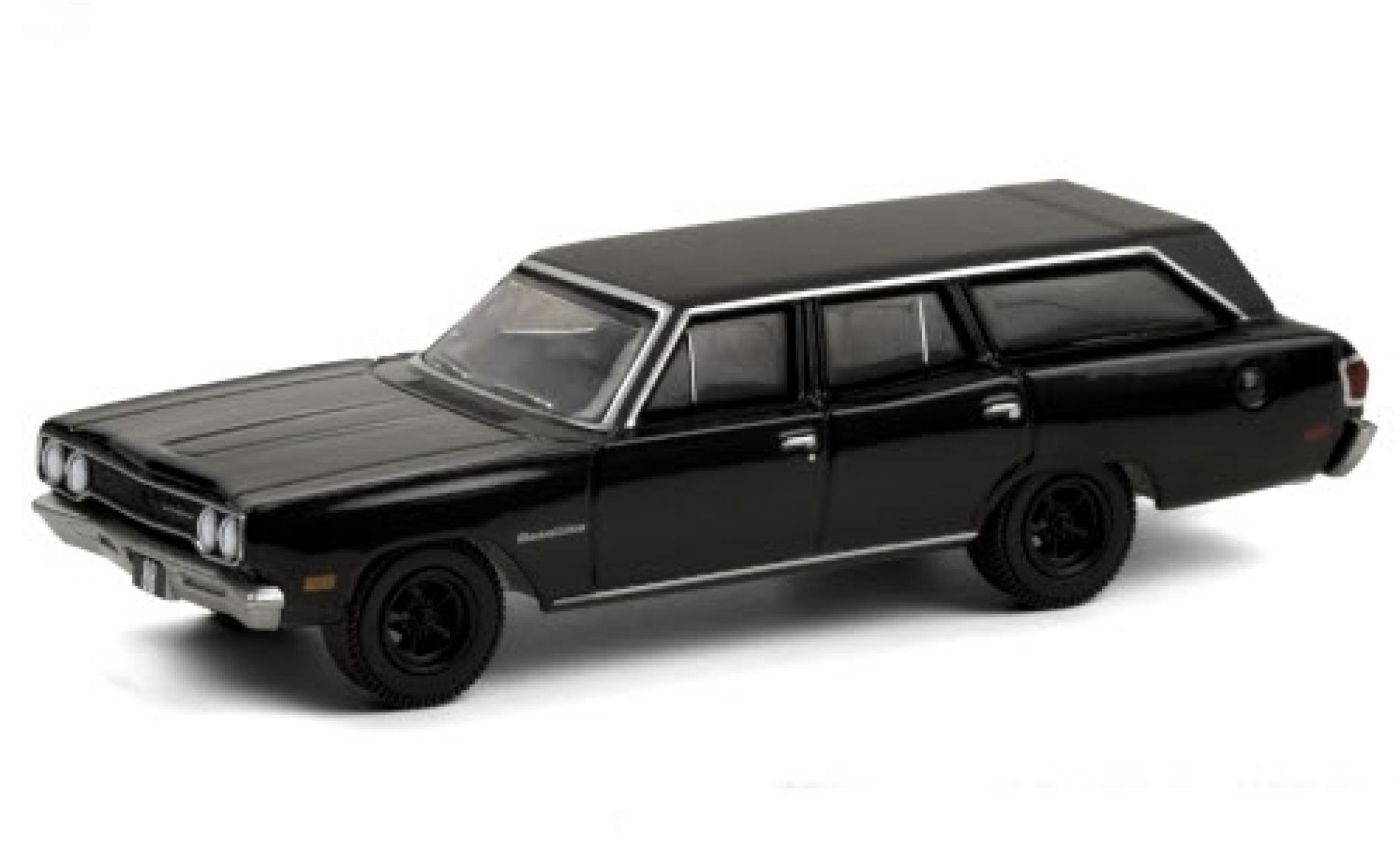Plymouth Satellite 1/64 Greenlight Station Wagon zwart/matt-zwart 1970 modelauto