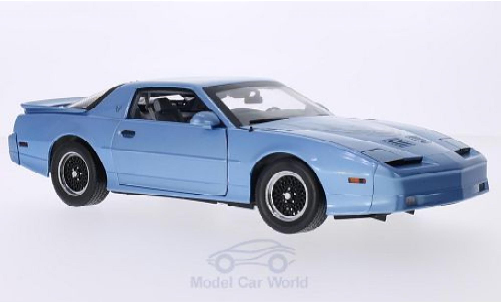 Pontiac Firebird 1/18 Greenlight Trans Am GTA metallic blauw/Dekor 1989 modelauto