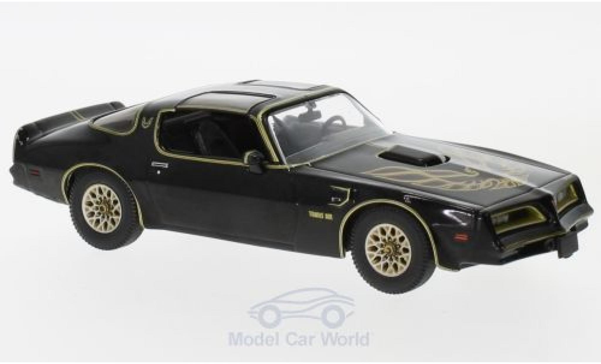 Pontiac Firebird 1/43 Greenlight Trans Am zwart Smokey and the Bandit 1977 modelauto