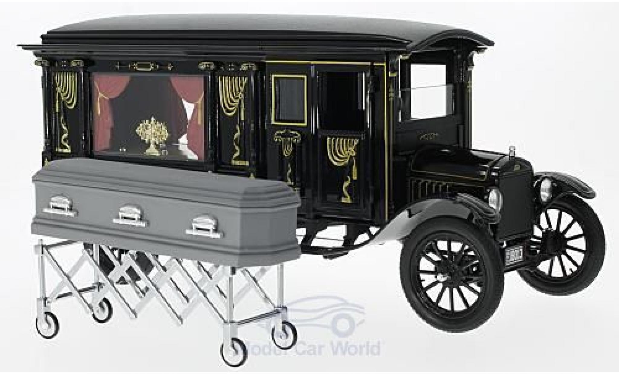 Ford Model T 1/18 Greenlight Hearse zwart 1921 modelauto