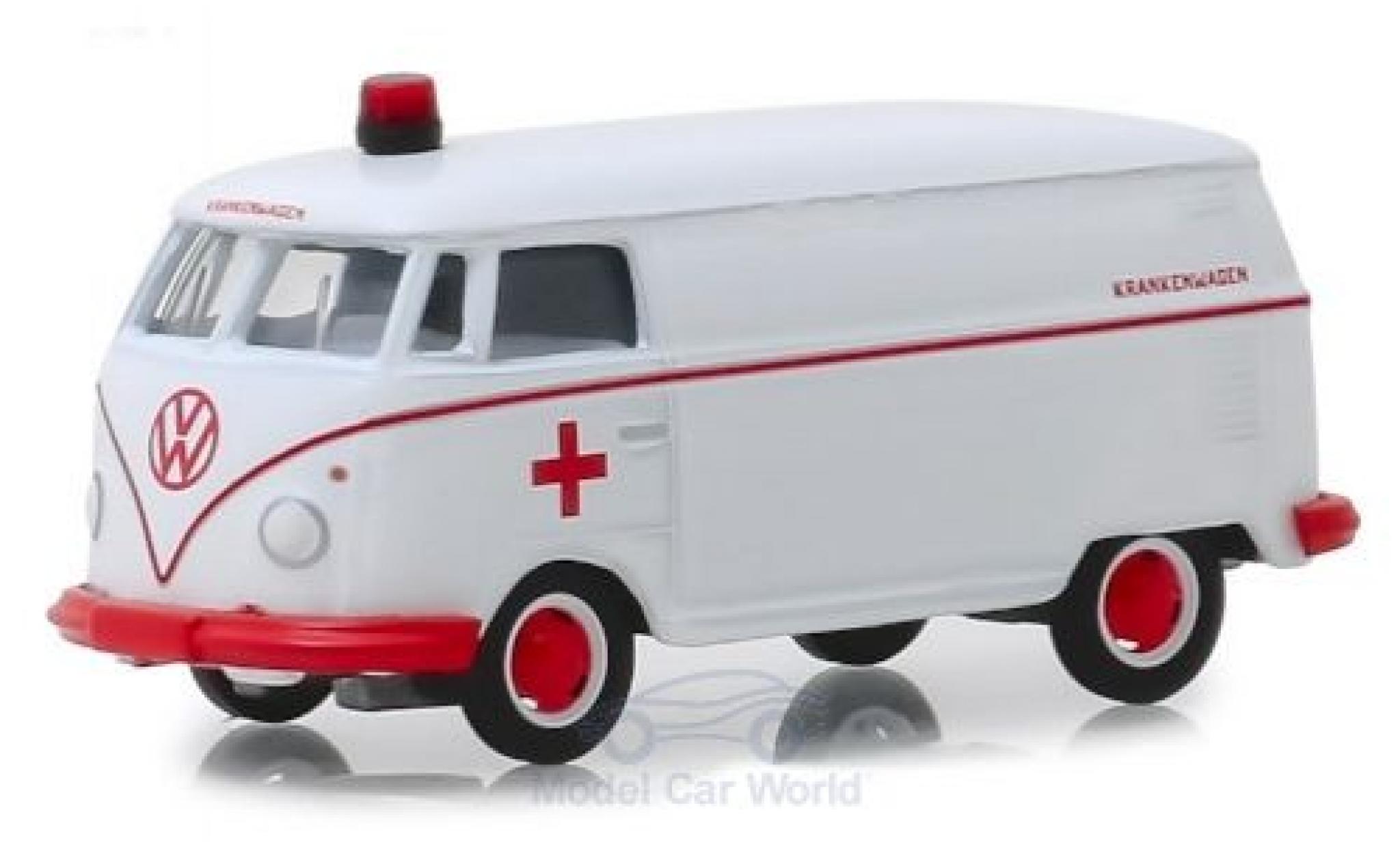 Volkswagen T1 1/64 Greenlight Bestelwagen wit/rood Krankenwagen 1964 modelauto