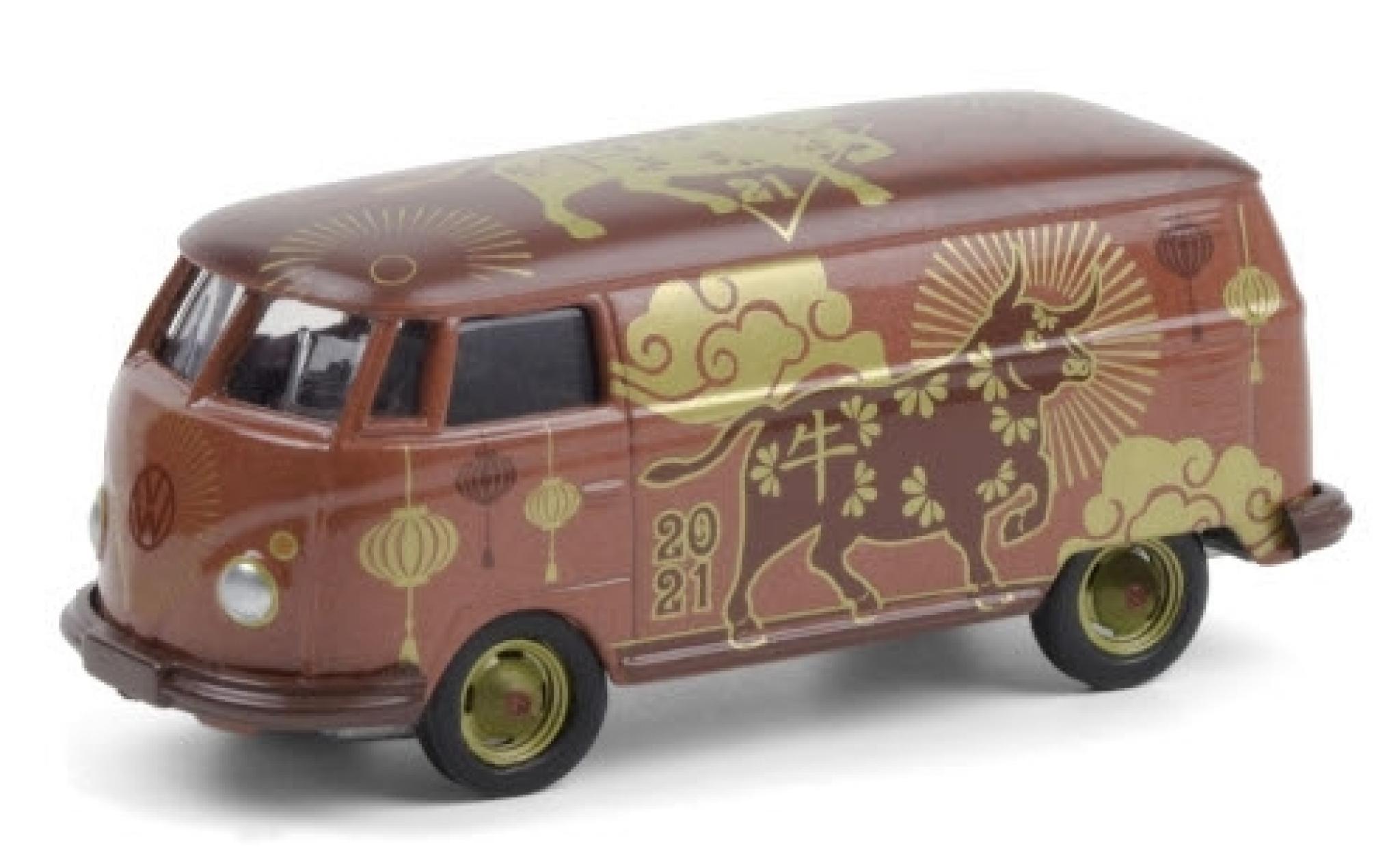 Volkswagen T2 1/64 Greenlight Panel Van 2021 - Year of the Ox modelauto