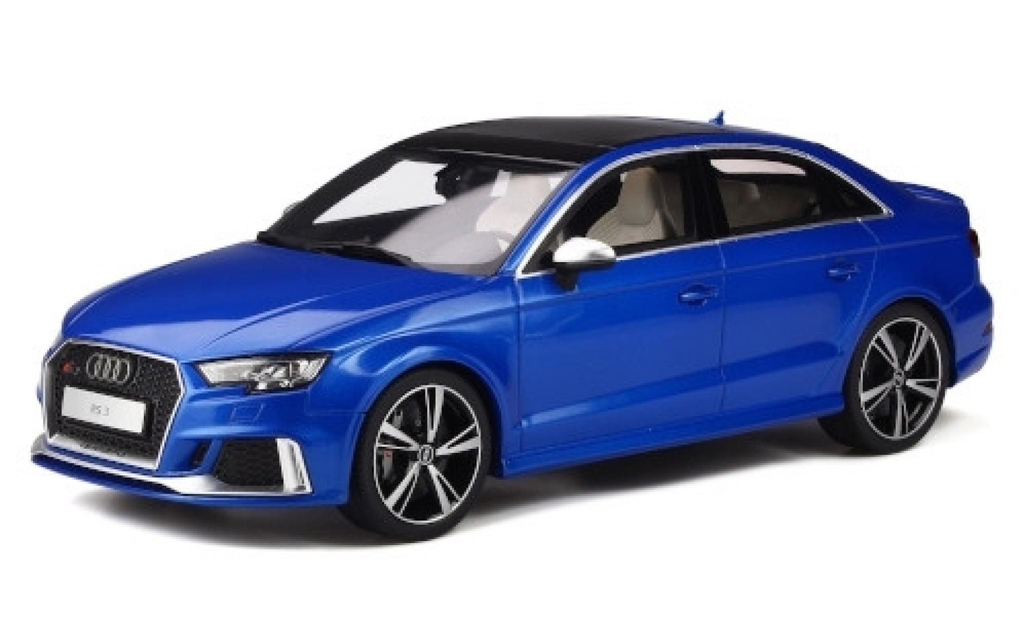 Audi RS3 1/18 GT Spirit Sedan metallic blauw 2017 modelauto