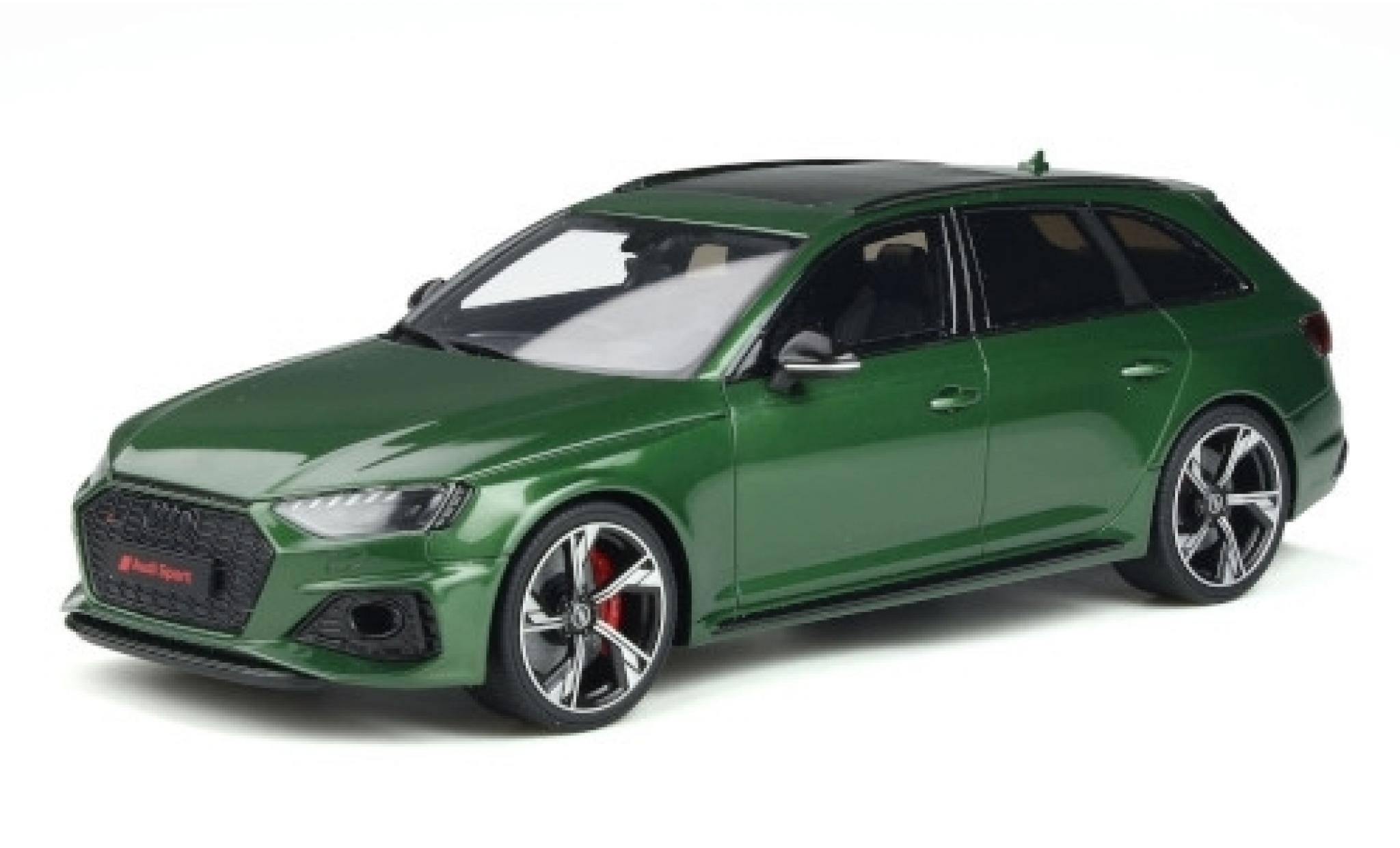 Audi RS4 1/18 GT Spirit Avant metallic groen 2020 modelauto