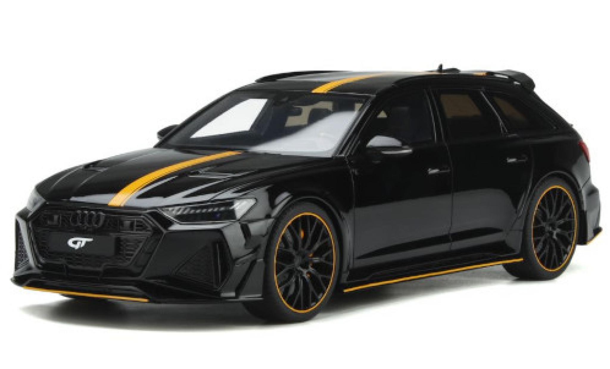 Audi RS6 1/18 GT Spirit (C8) by Mansory zwart/oranje 2020 modelauto