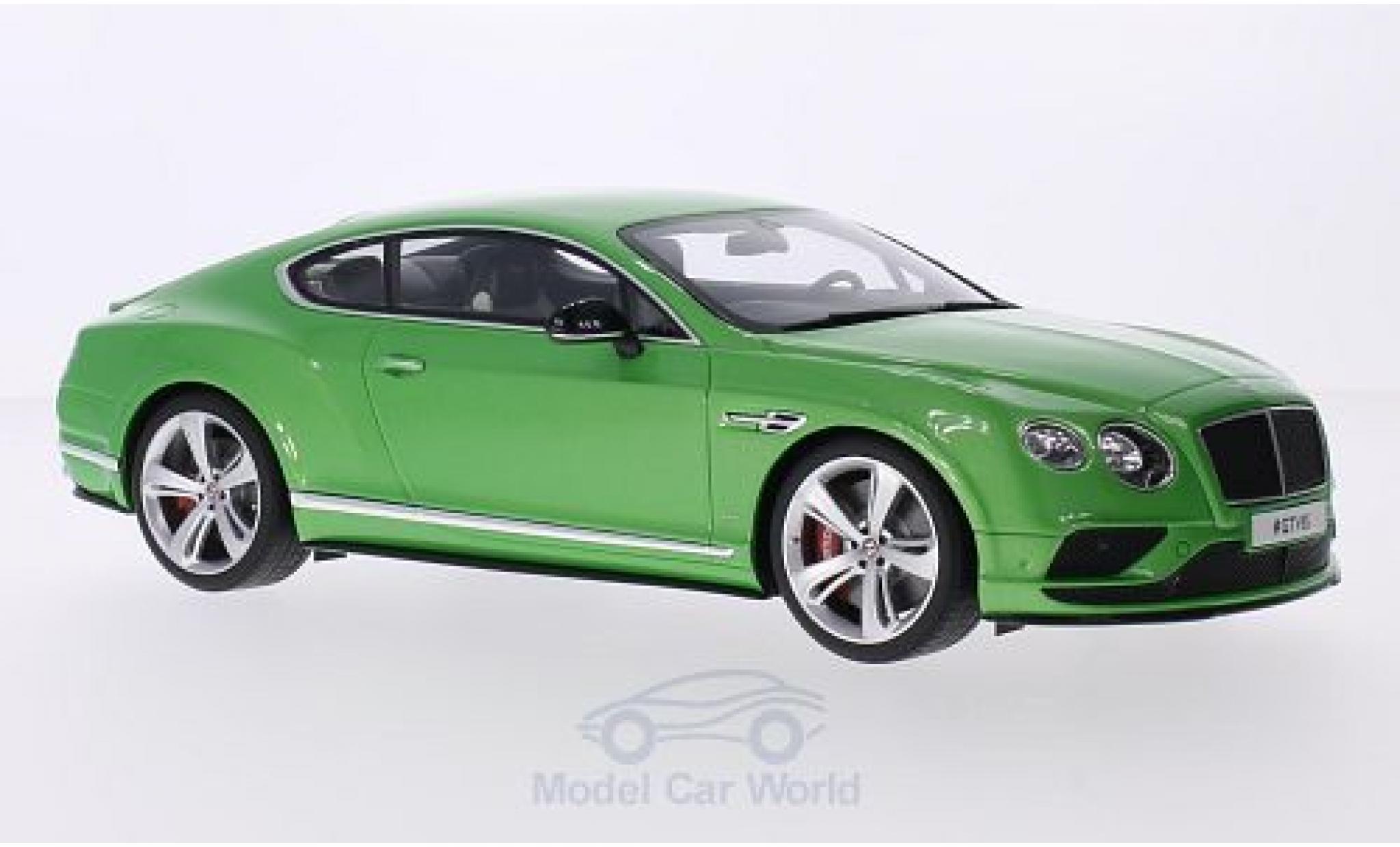 Bentley Continental T 1/18 GT Spirit GTV8S metallic groen modelauto