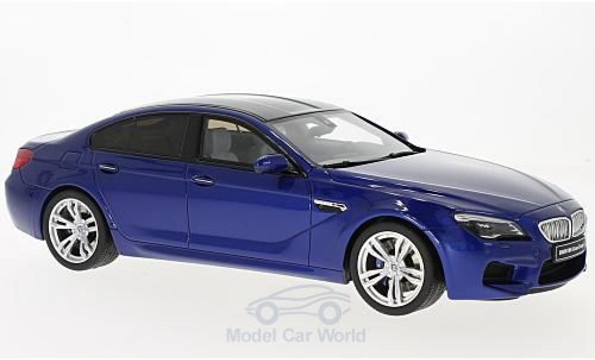 Bmw M6 1/18 GT Spirit Gran Coupe metallic blauw modelauto