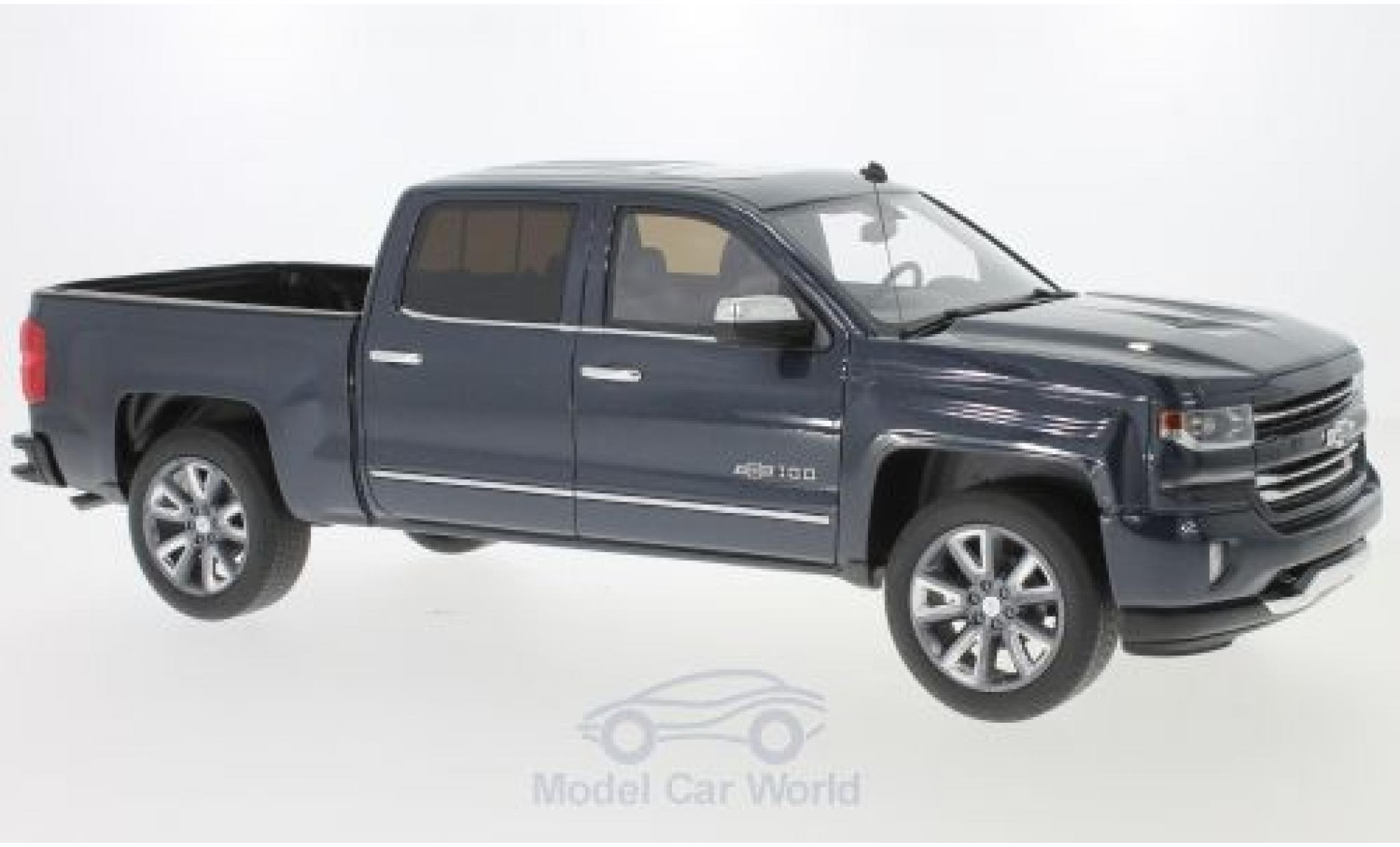 Chevrolet Silverado 1/18 GT Spirit Centennial Edition metallic blauw 2018 modelauto
