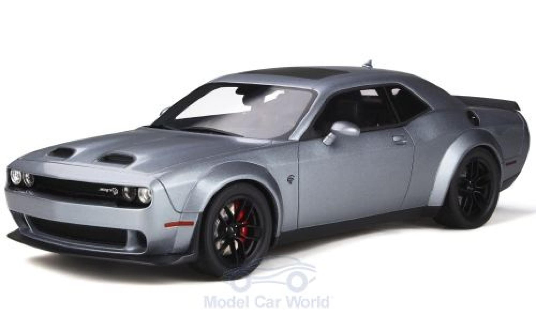 Dodge Challenger 1/18 GT Spirit SRT Hellcat Redeye grijs 2018 modelauto