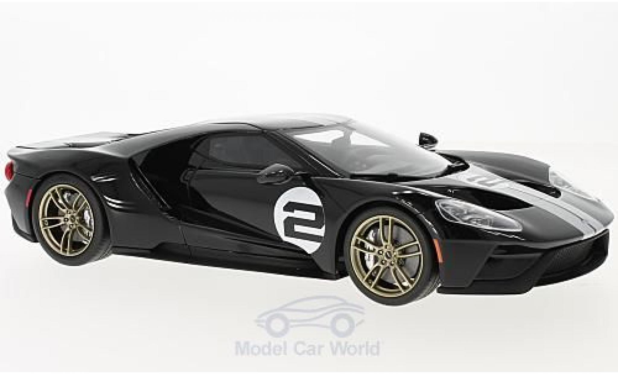 Ford GT 1/18 GT Spirit zwart/wit 2016 50th Anniversary Edition modelauto