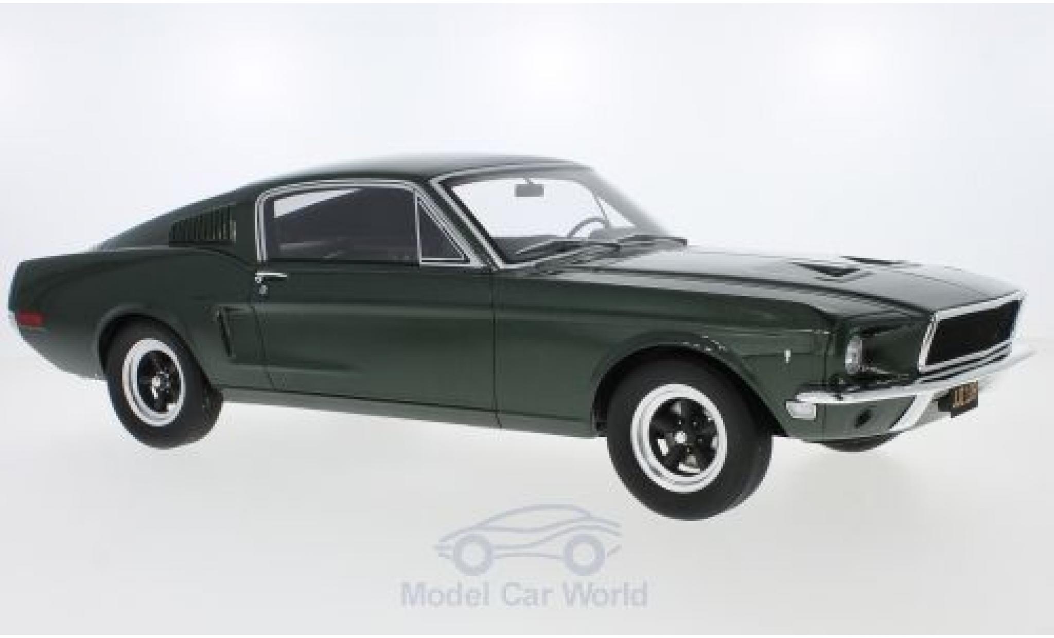 Ford Mustang 1/18 GT Spirit GT groen Bullitt 1968 modelauto