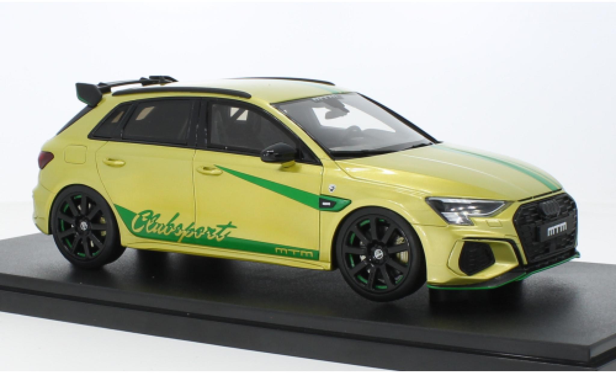 Audi S3 1/18 GT Spirit MTM Clubsport metallic geel/groen 2022 modelauto