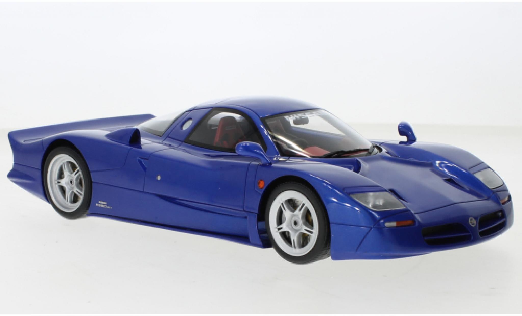 Nissan R390 1/18 GT Spirit GT1 Road Car metallic blauw RHD 1997 modelauto