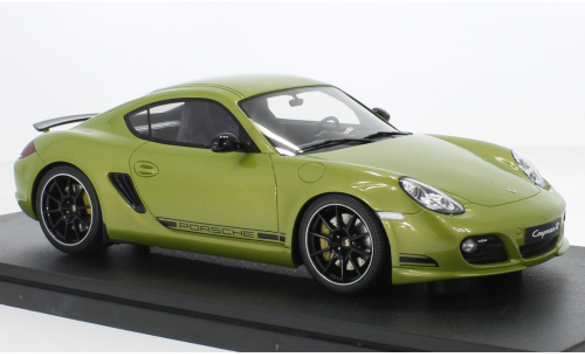 Porsche Cayman R 1/18 GT Spirit metallic la chaux 2012 modelauto