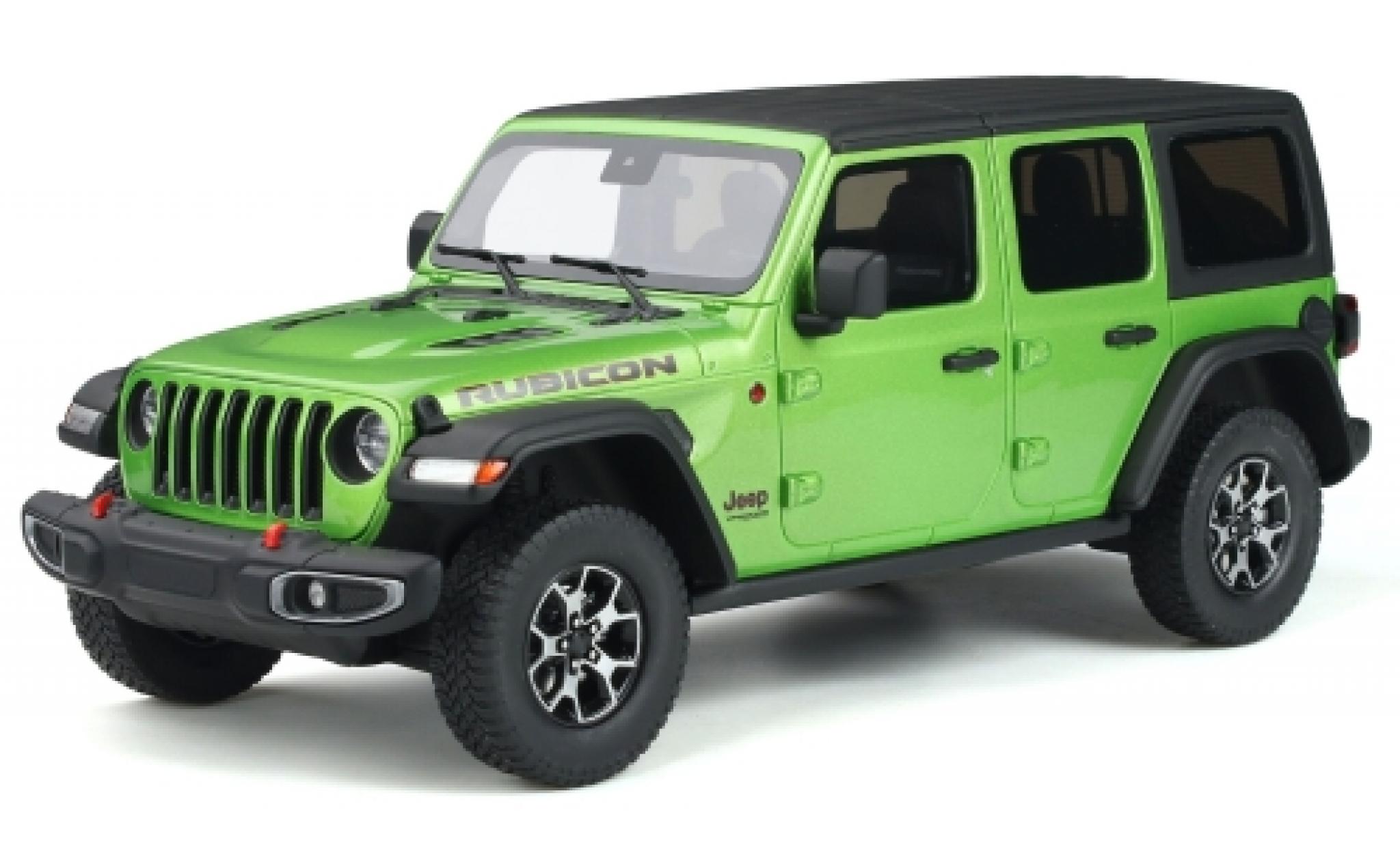 Jeep Wrangler 1/18 GT Spirit Rubicon metallic groen 2019 modelauto