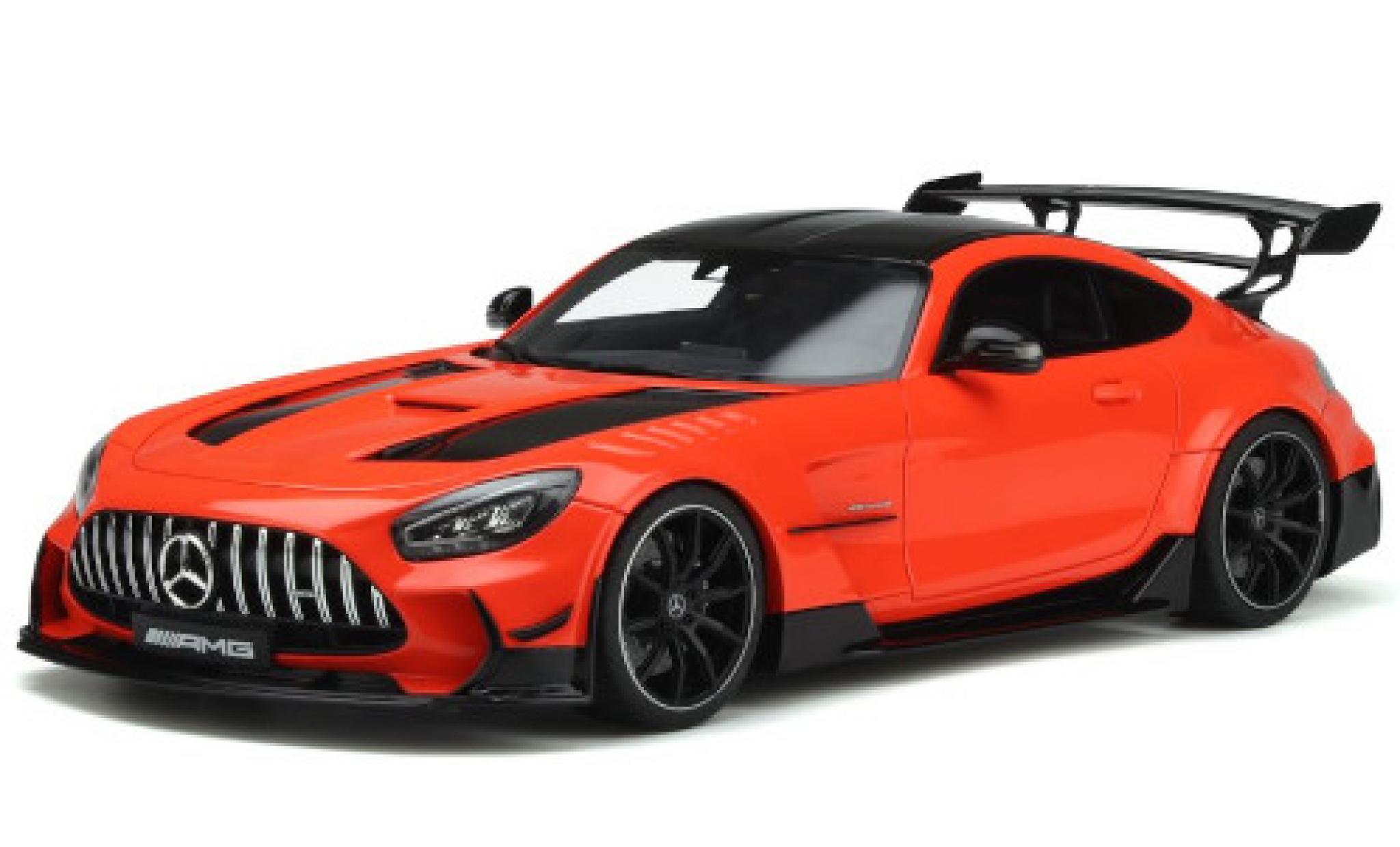Mercedes AMG GT 1/18 GT Spirit -R Black Series (C190) oranje/zwart 2021 modelauto