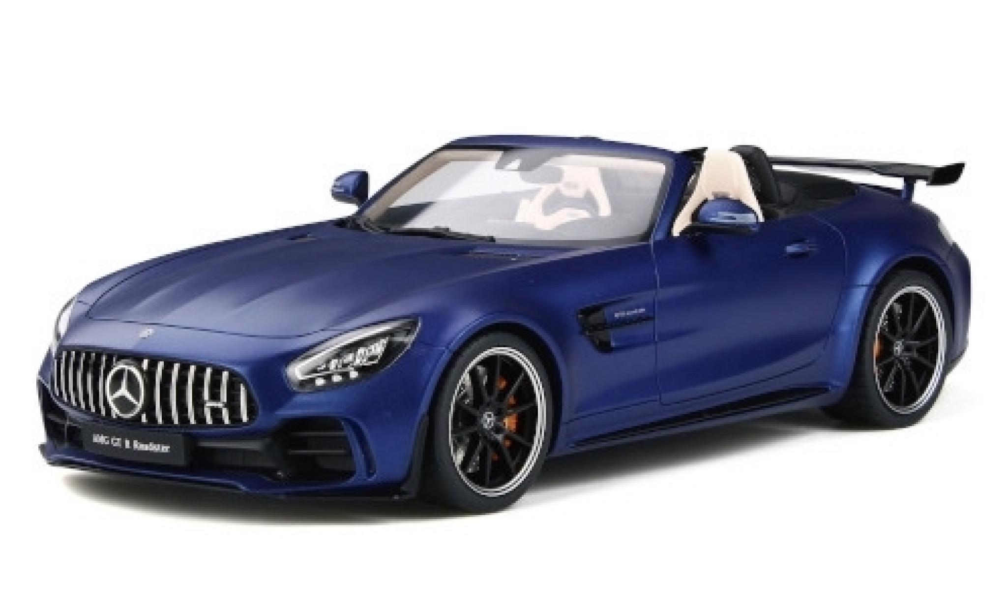 Mercedes AMG GT 1/18 GT Spirit -R Roadster matt-blauw modelauto