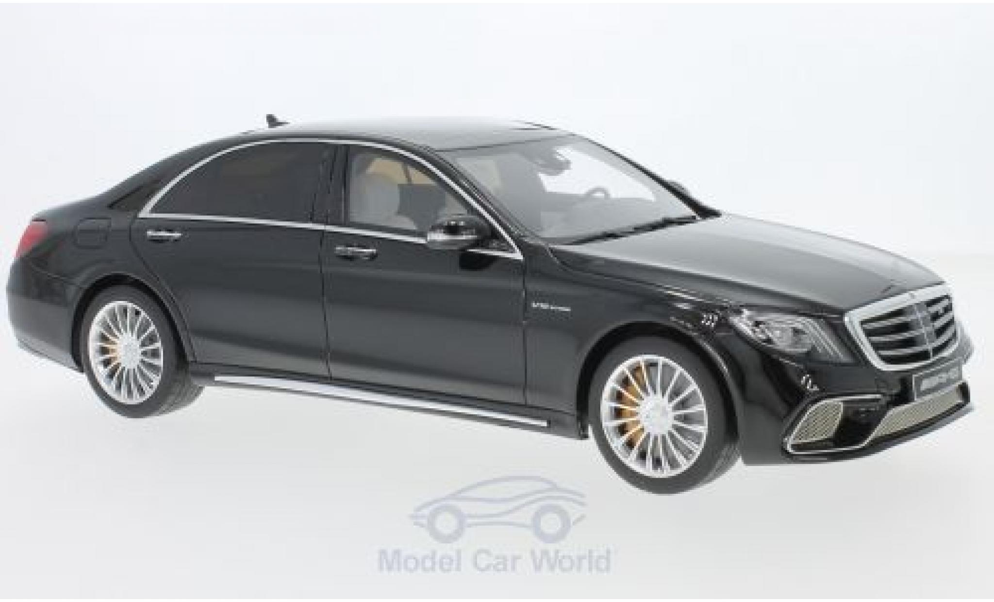 Mercedes Classe S 1/18 GT Spirit AMG S 65 Phase II zwart modelauto