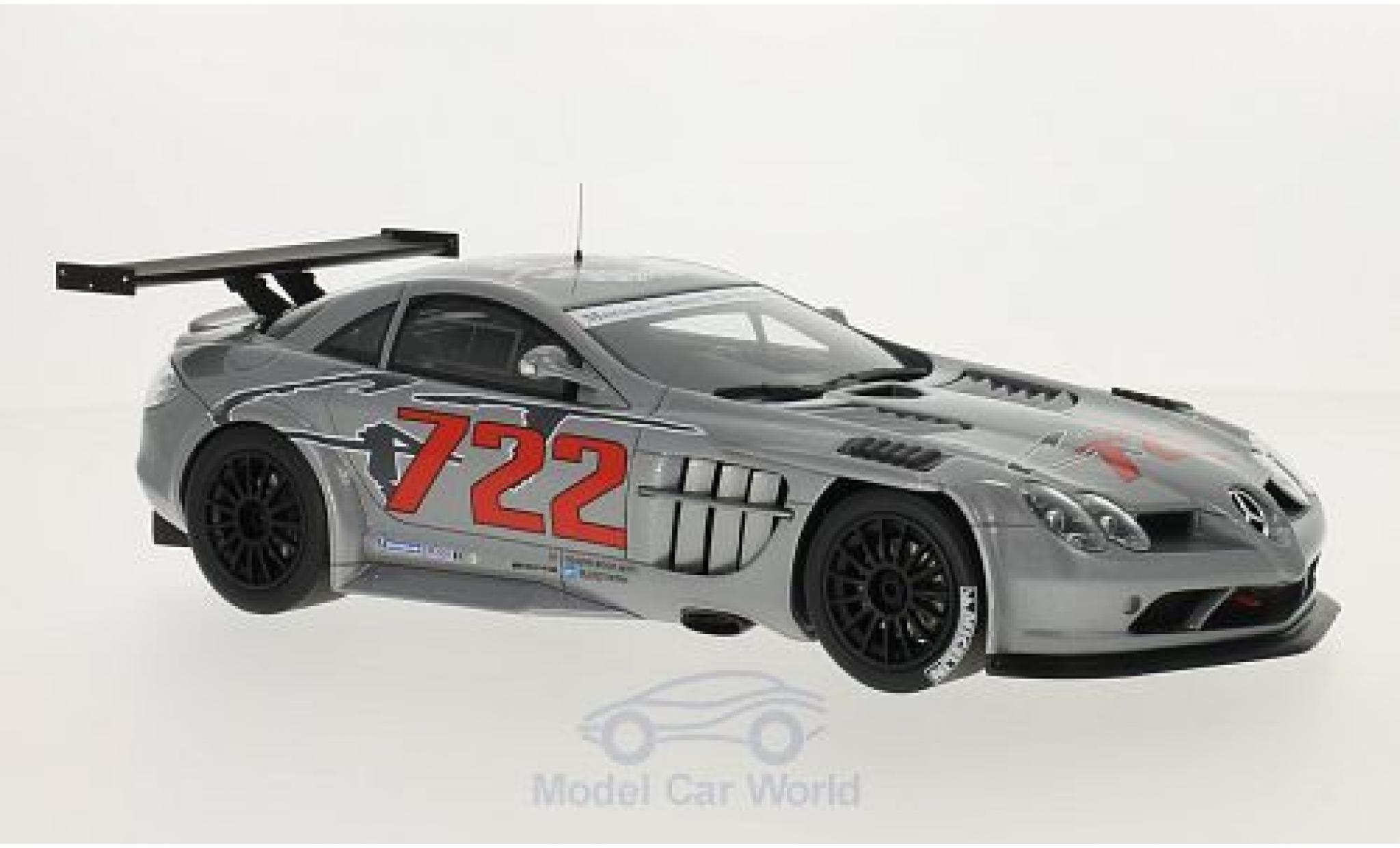 Mercedes SLR 1/18 GT Spirit McLaren 722 GT metallic grijs/Dekor modelauto