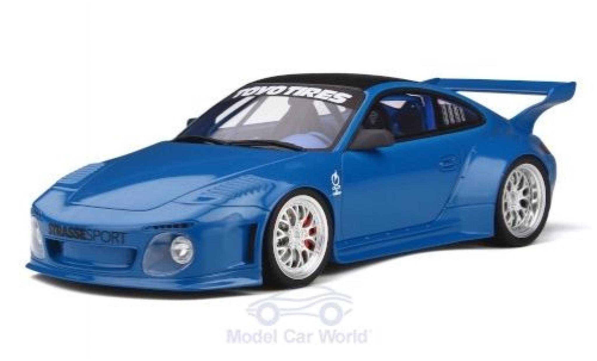 Porsche 991 1/18 GT Spirit 911 (997) Slant Nose Old & New Body Kit blauw 2016 modelauto