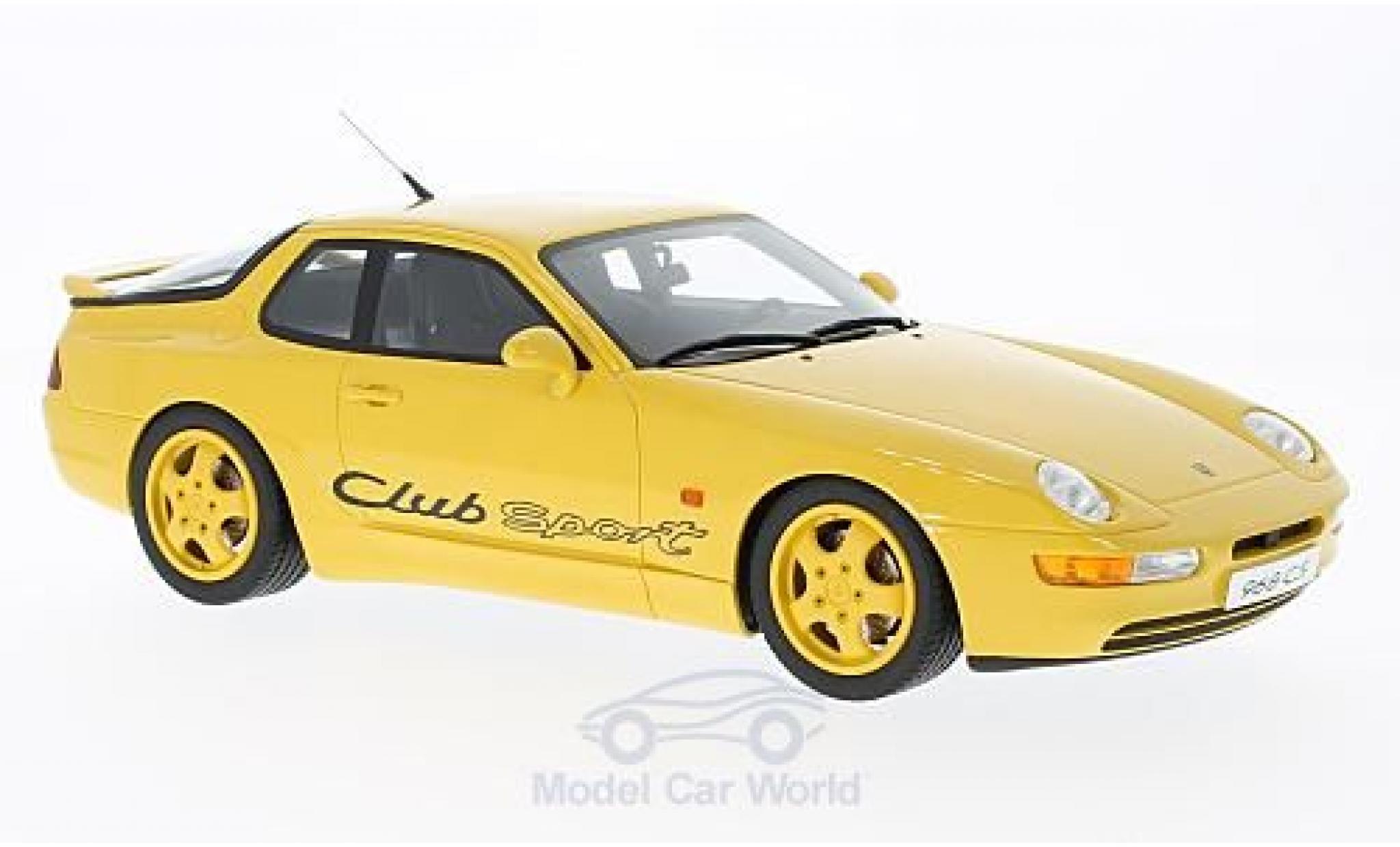 Porsche 968 1/18 GT Spirit Club Sport geel modelauto