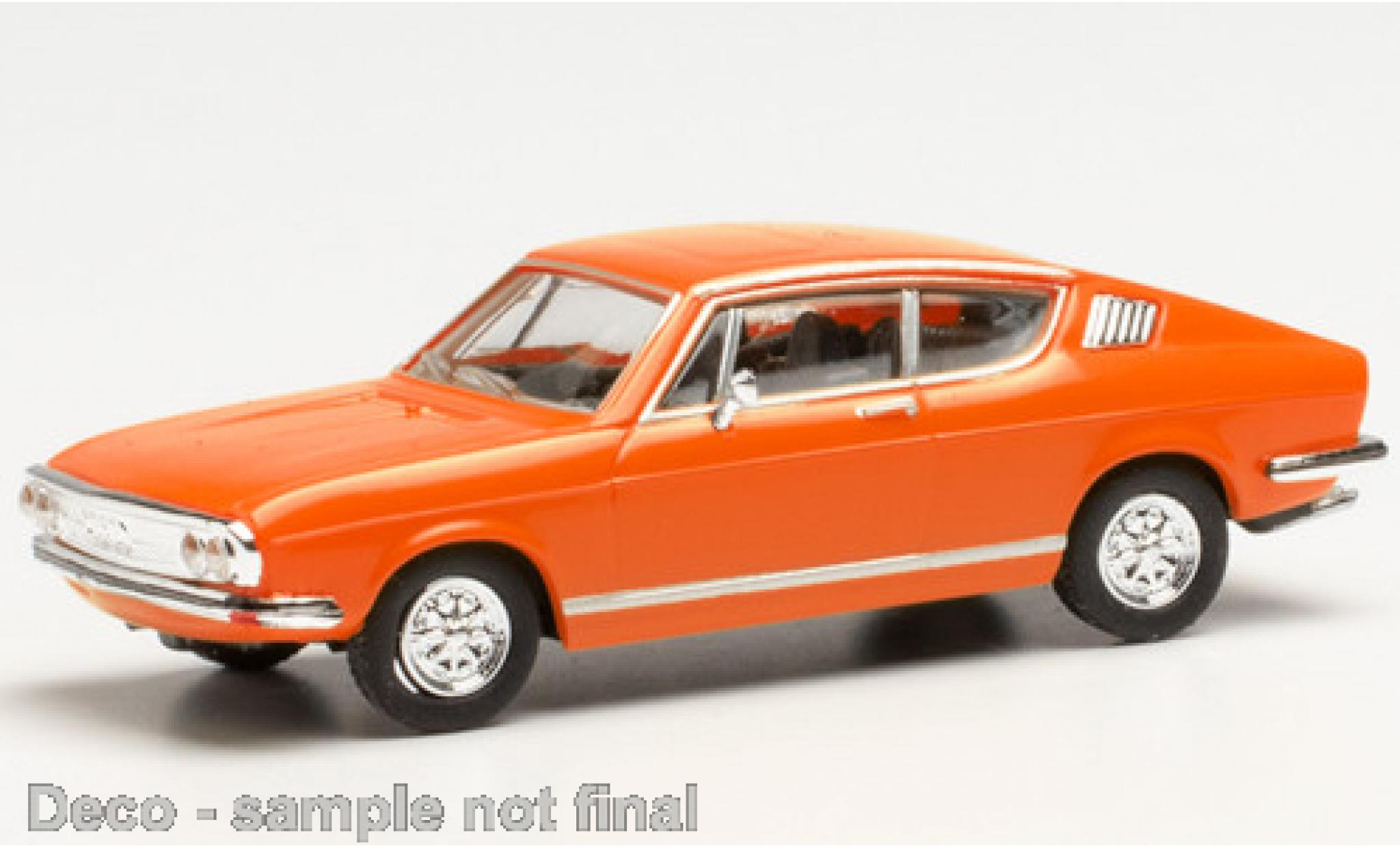 Audi 100 1/87 Herpa S Coupe oranje modelauto