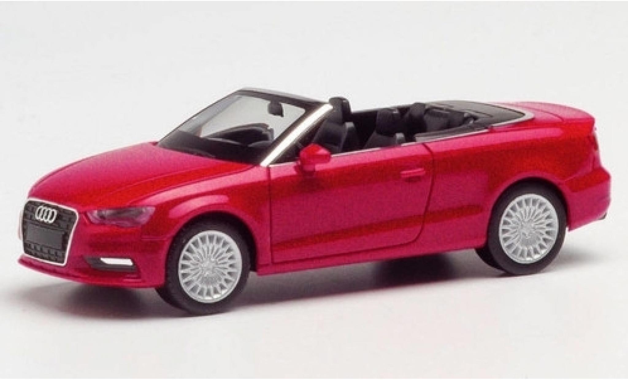 Audi A3 1/87 Herpa Cabriolet metallic rood modelauto