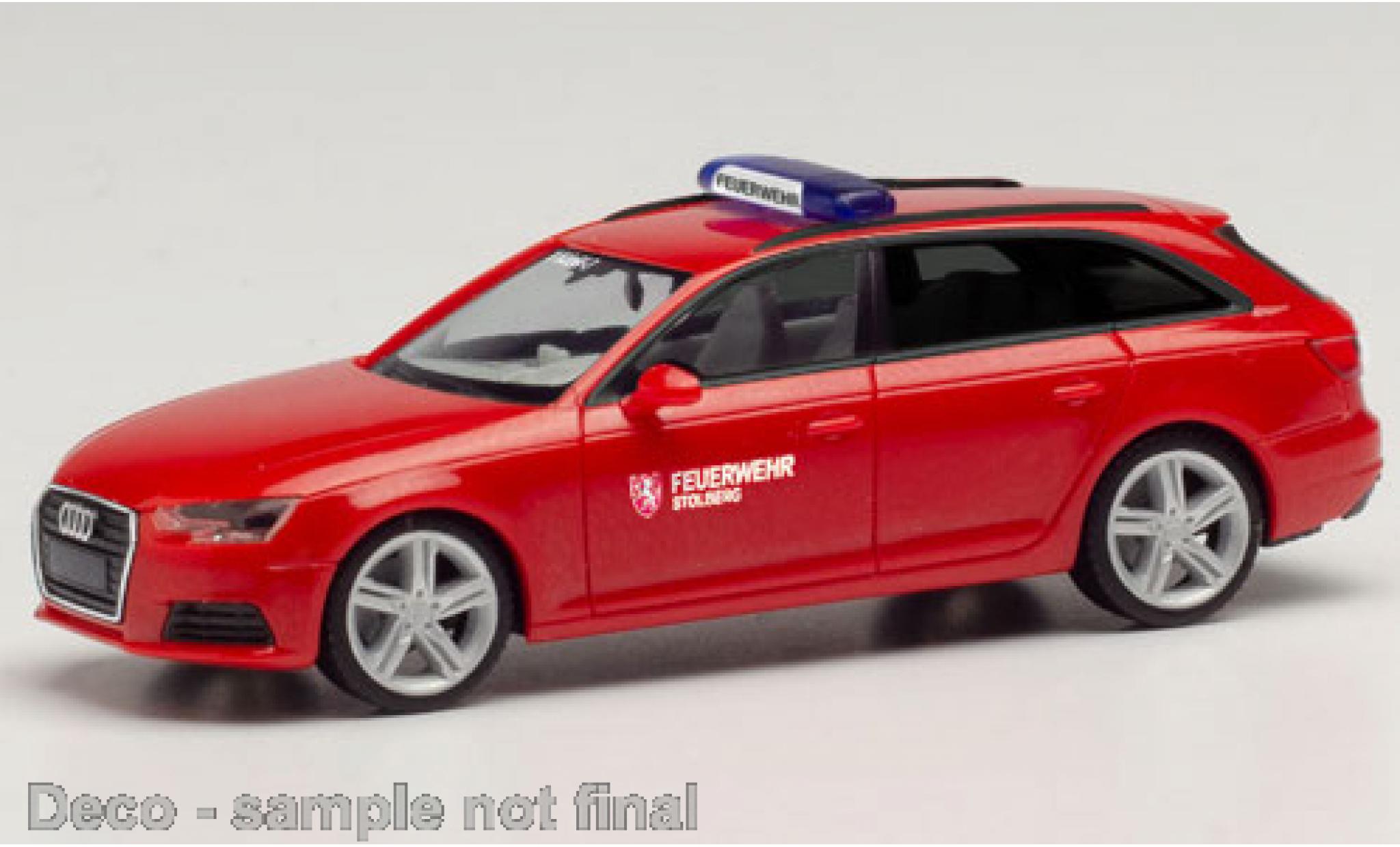 Audi A4 1/87 Herpa Avant Brandweer Stolberg Kommandofahrzeug modelauto