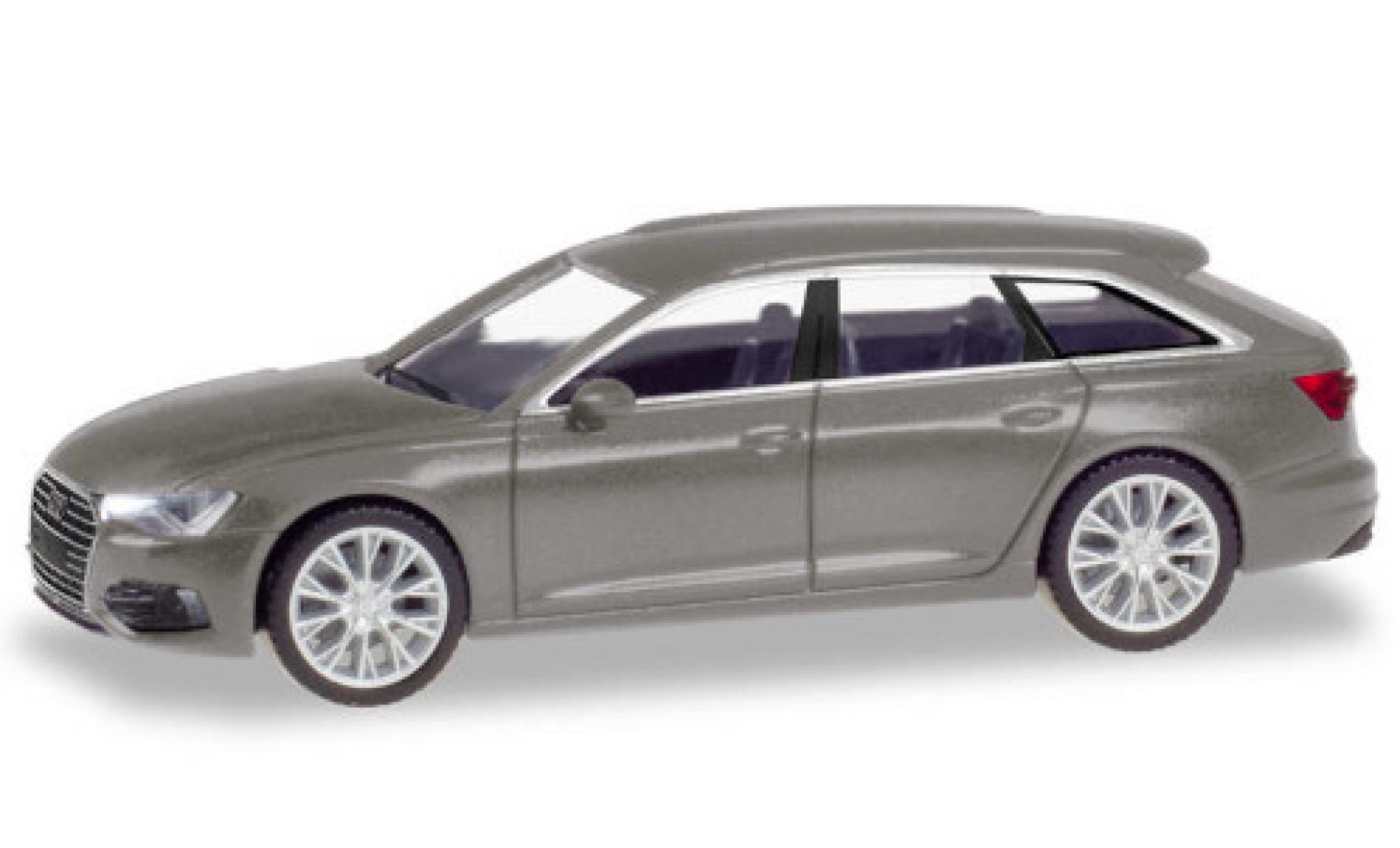 Audi A6 1/87 Herpa Avant metallic grijs modelauto
