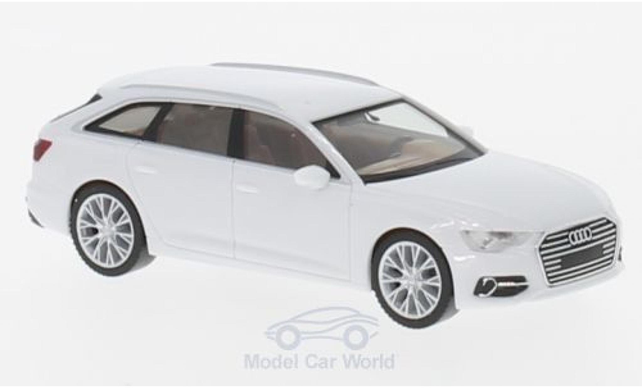 Audi A6 1/87 Herpa Avant wit modelauto