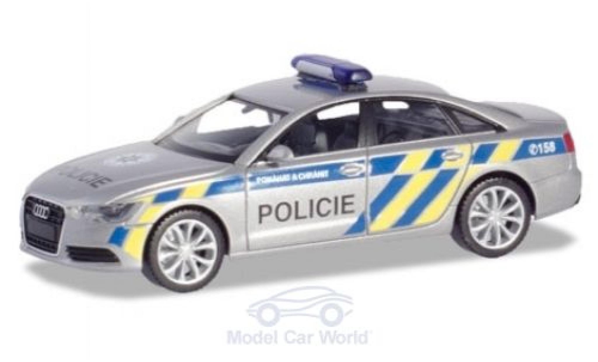 Audi A6 1/87 Herpa Politie Prag modelauto