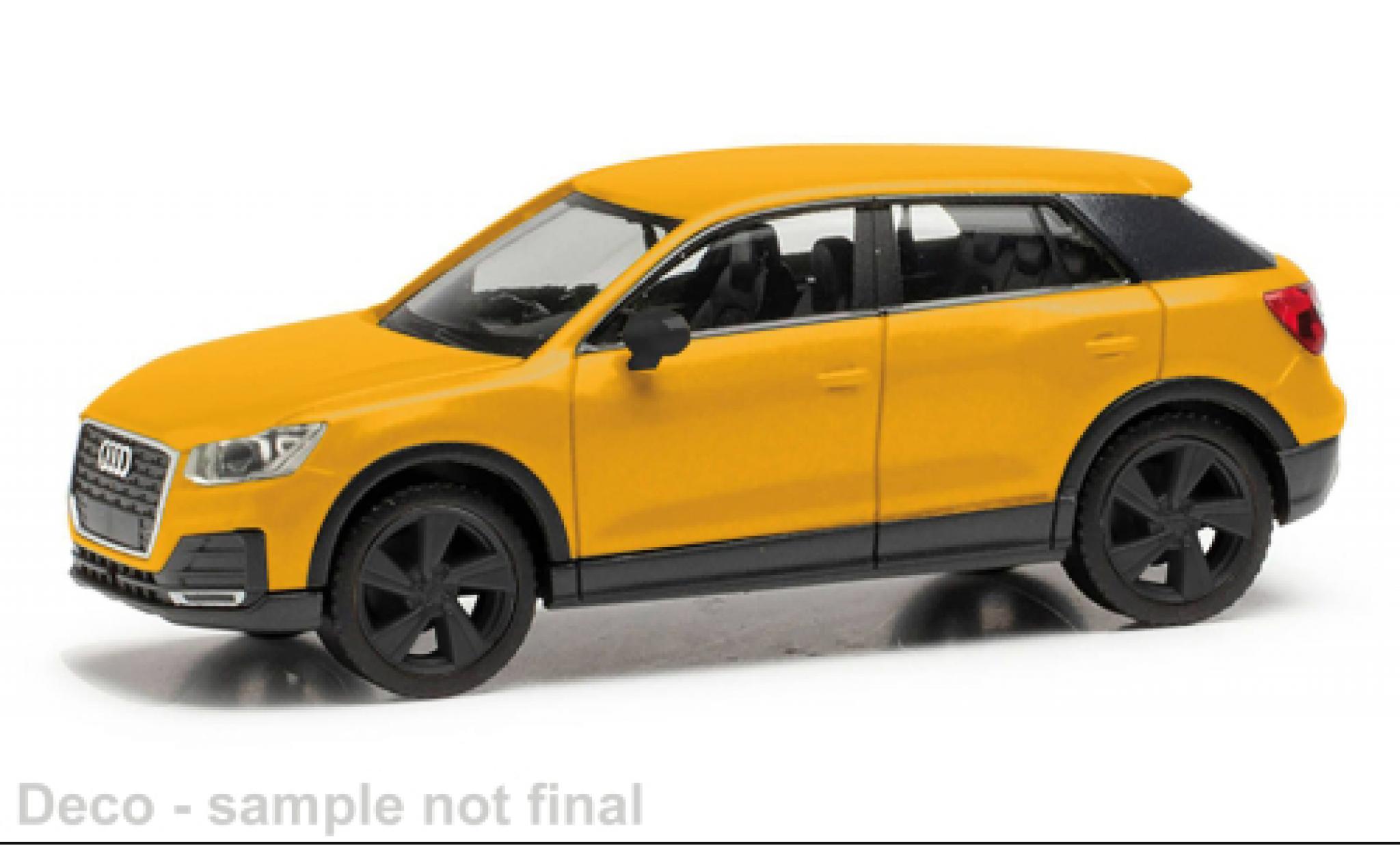Audi Q2 1/87 Herpa geel 1:87 modelauto