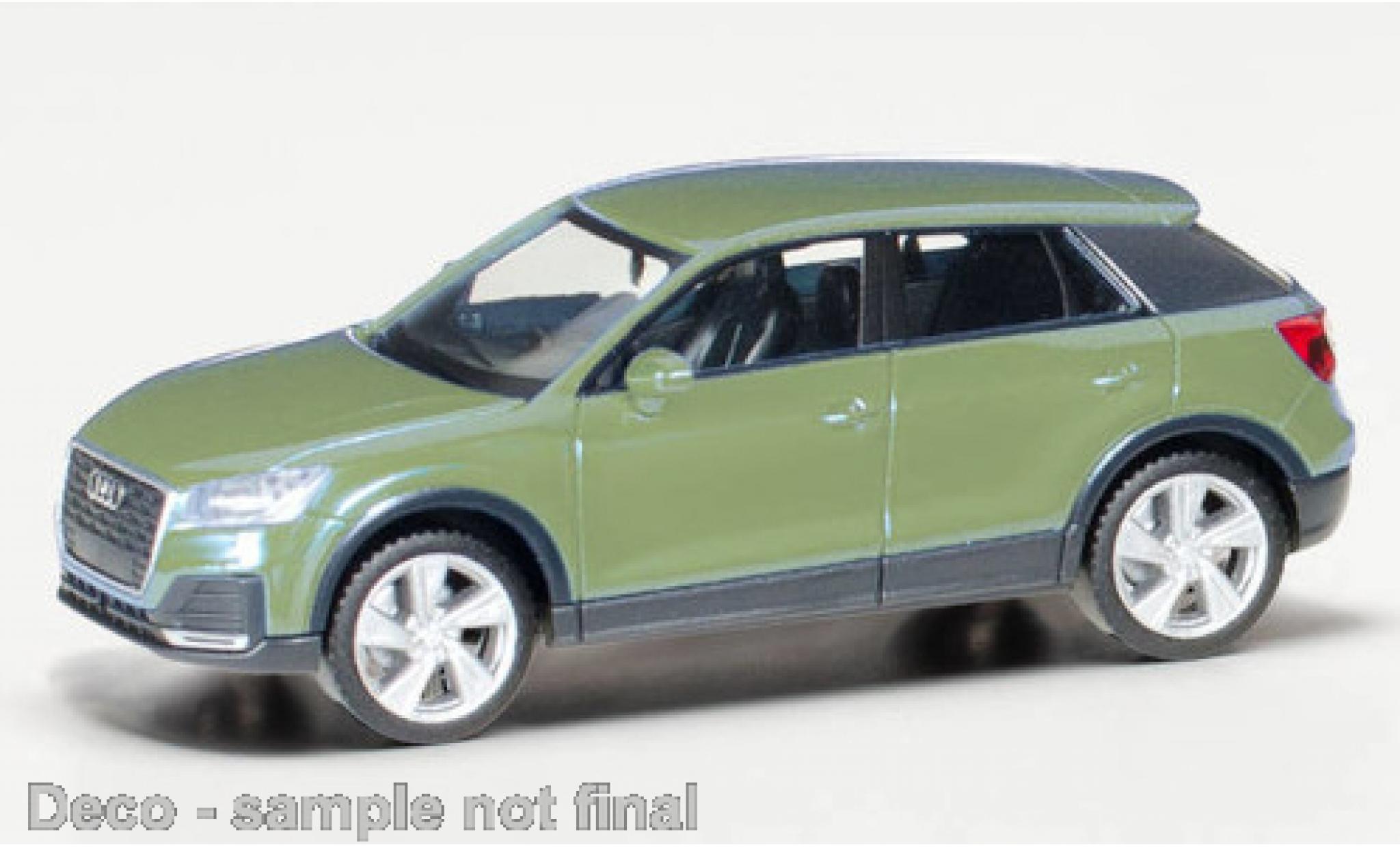 Audi Q2 1/87 Herpa metallic groen modelauto