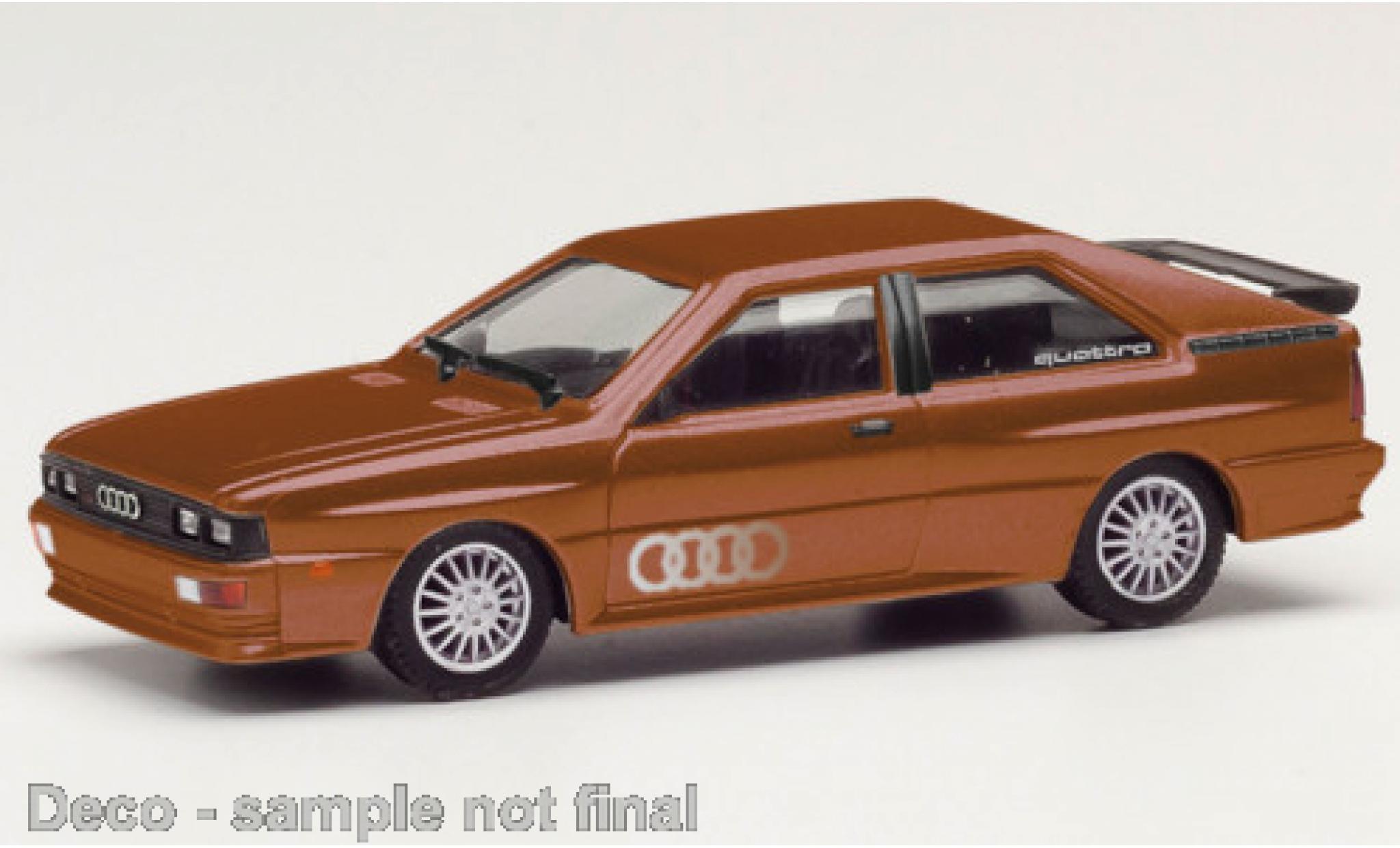 Audi Quattro 1/87 Herpa quattro metallic bruin modelauto
