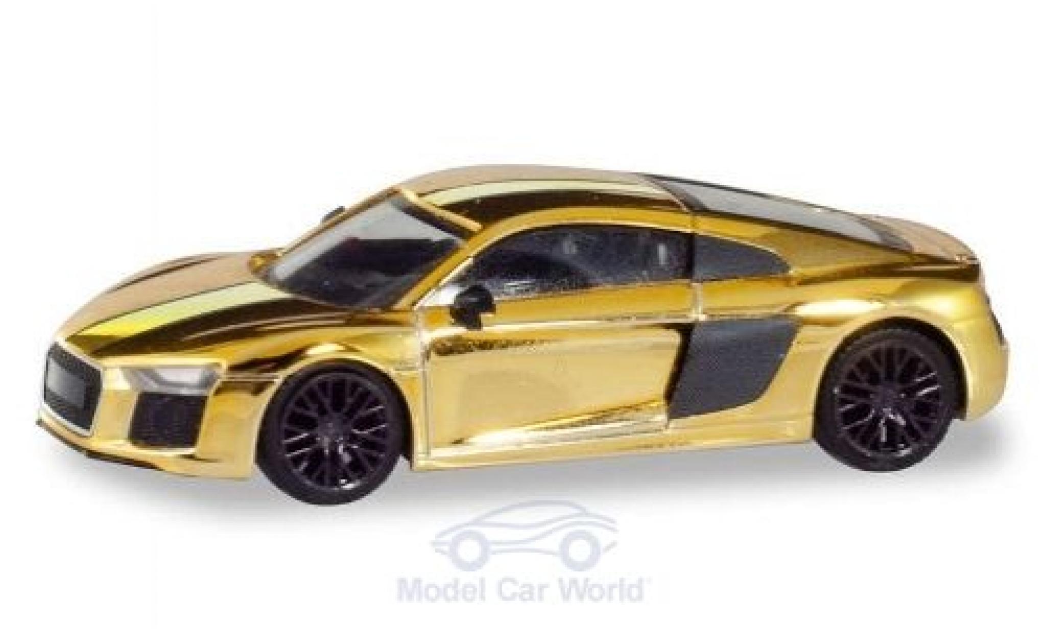 Audi R8 1/87 Herpa V10 Plus gold Felgen: zwart modelauto