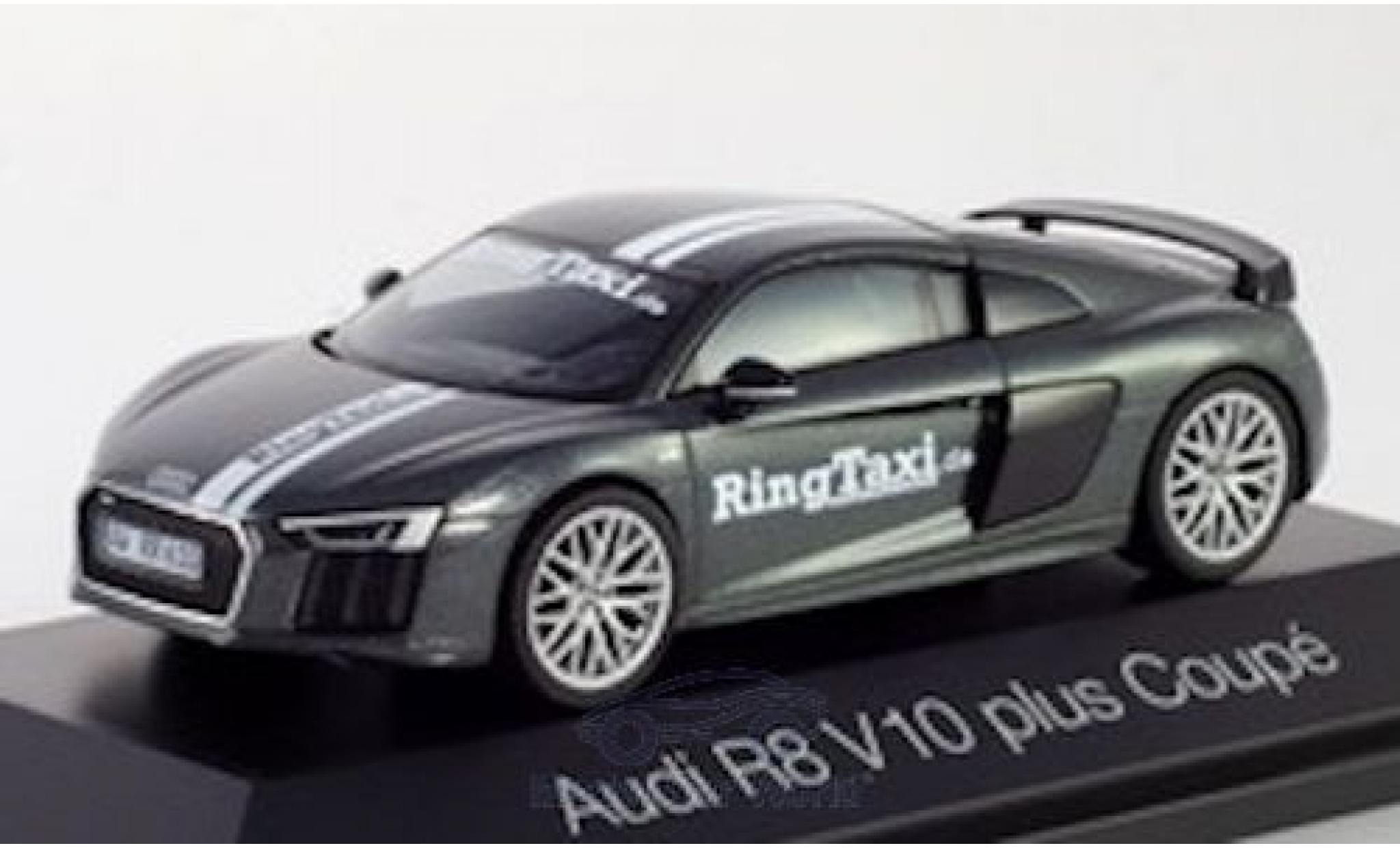 Audi R8 1/43 Herpa V10 Plus metallic grijs/Dekor RingTaxi N&uuml;rburgring modelauto
