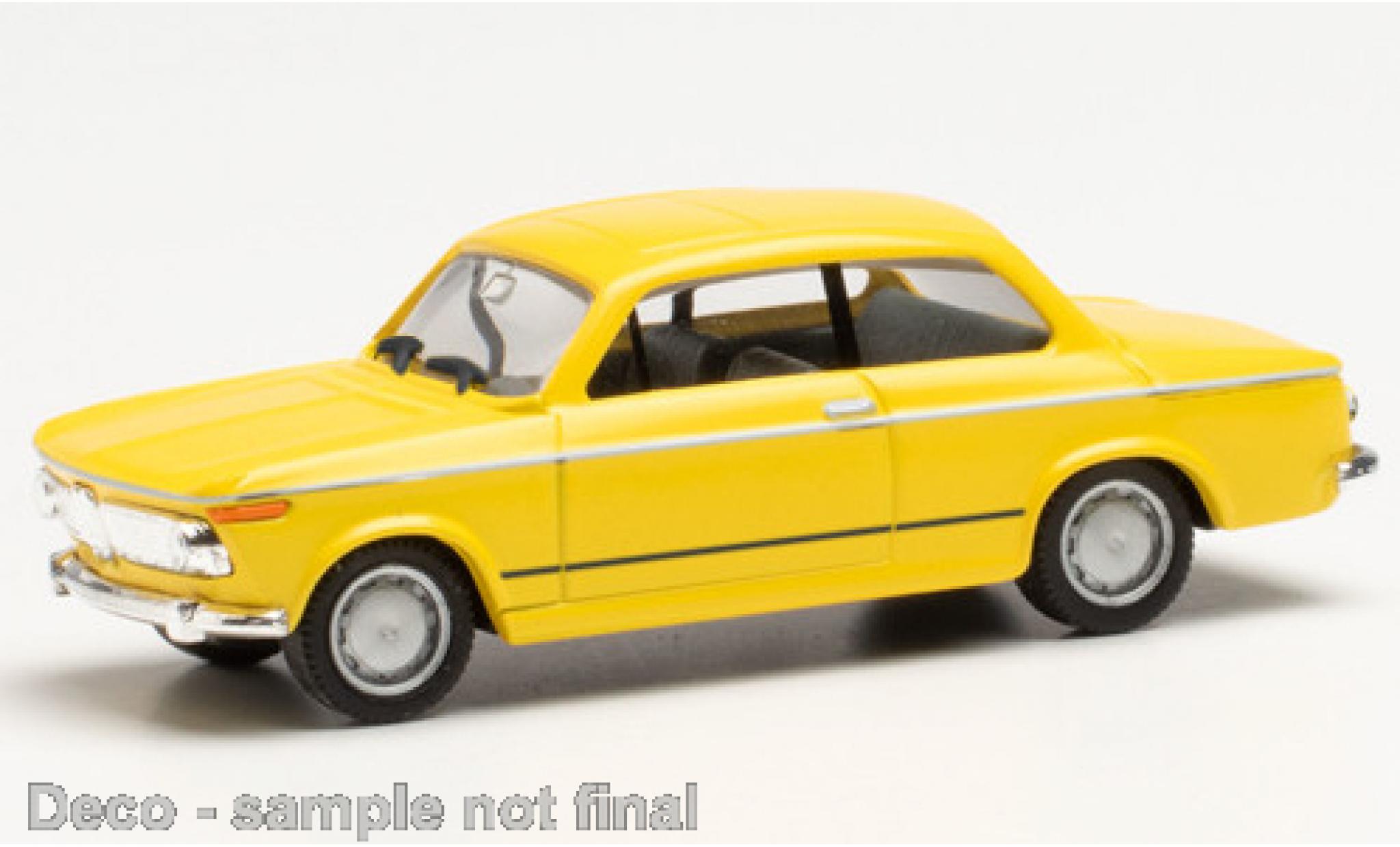 Bmw 1602 1/87 Herpa geel modelauto
