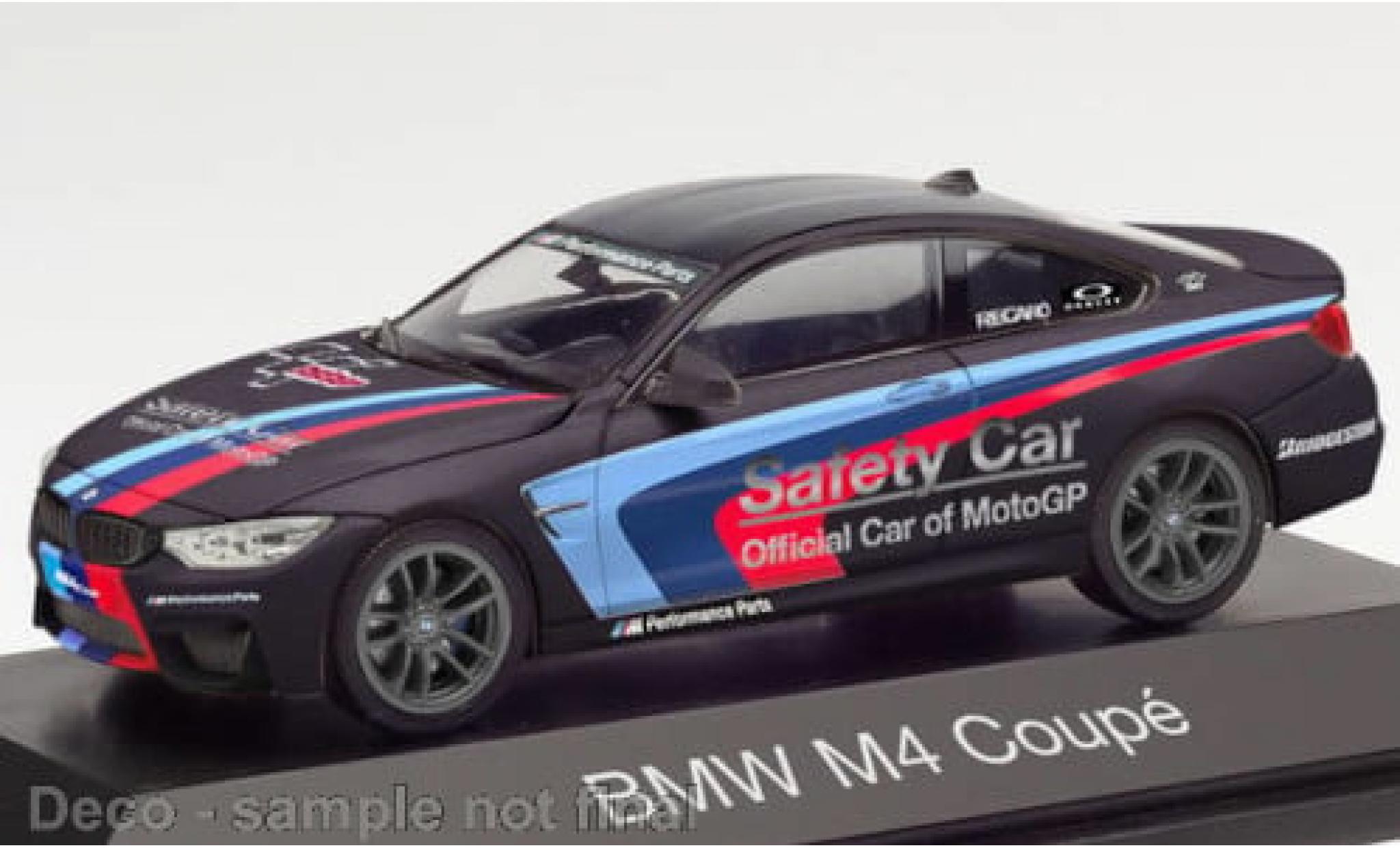 Bmw M4 1/43 Herpa zwart Safety Car 1:43 modelauto