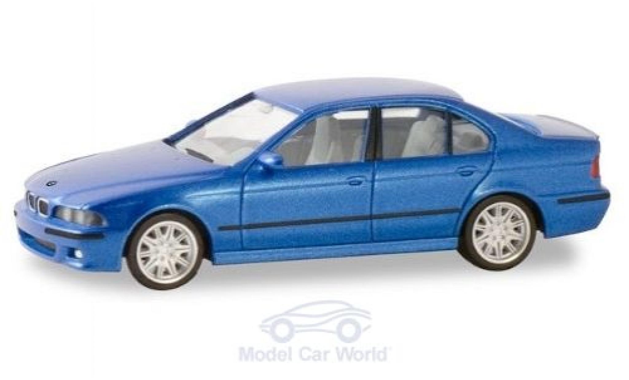 Bmw M5 1/87 Herpa (E34) metallic blauw modelauto