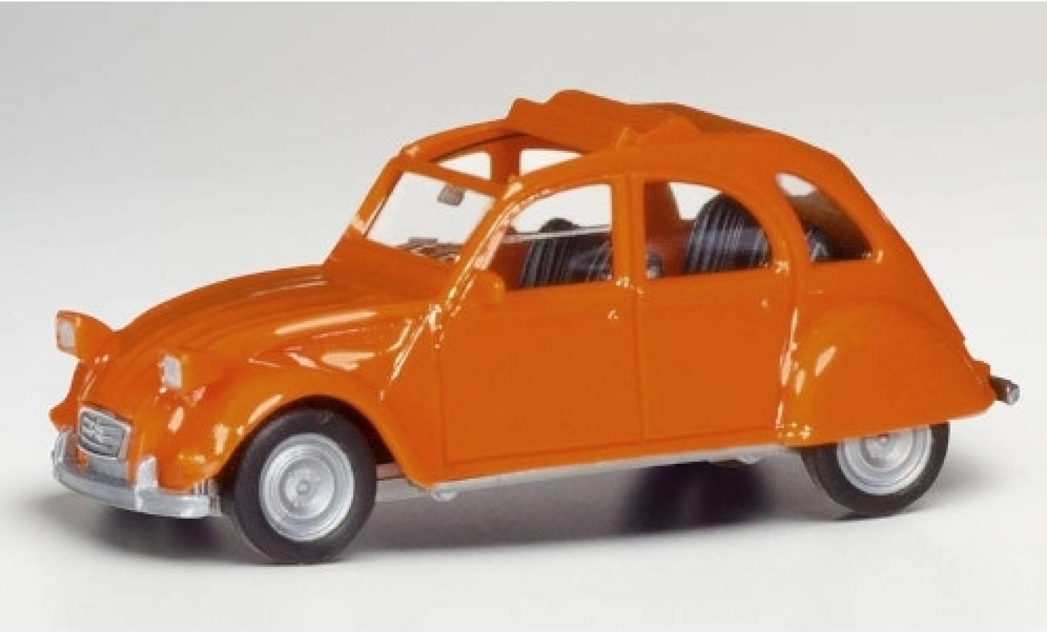 Citroen 2CV 1/87 Herpa 2 CV oranje modelauto